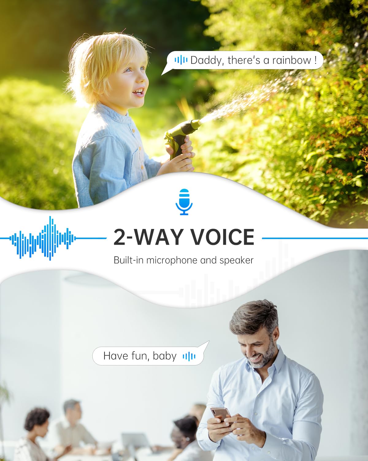 WESECUU Light Bulb Security Camera, 2.4G/5G WiFi, Wireless Outdoor, 2-Way Talk, Human Detection, Color Night Vision, Compatible with Alexa,