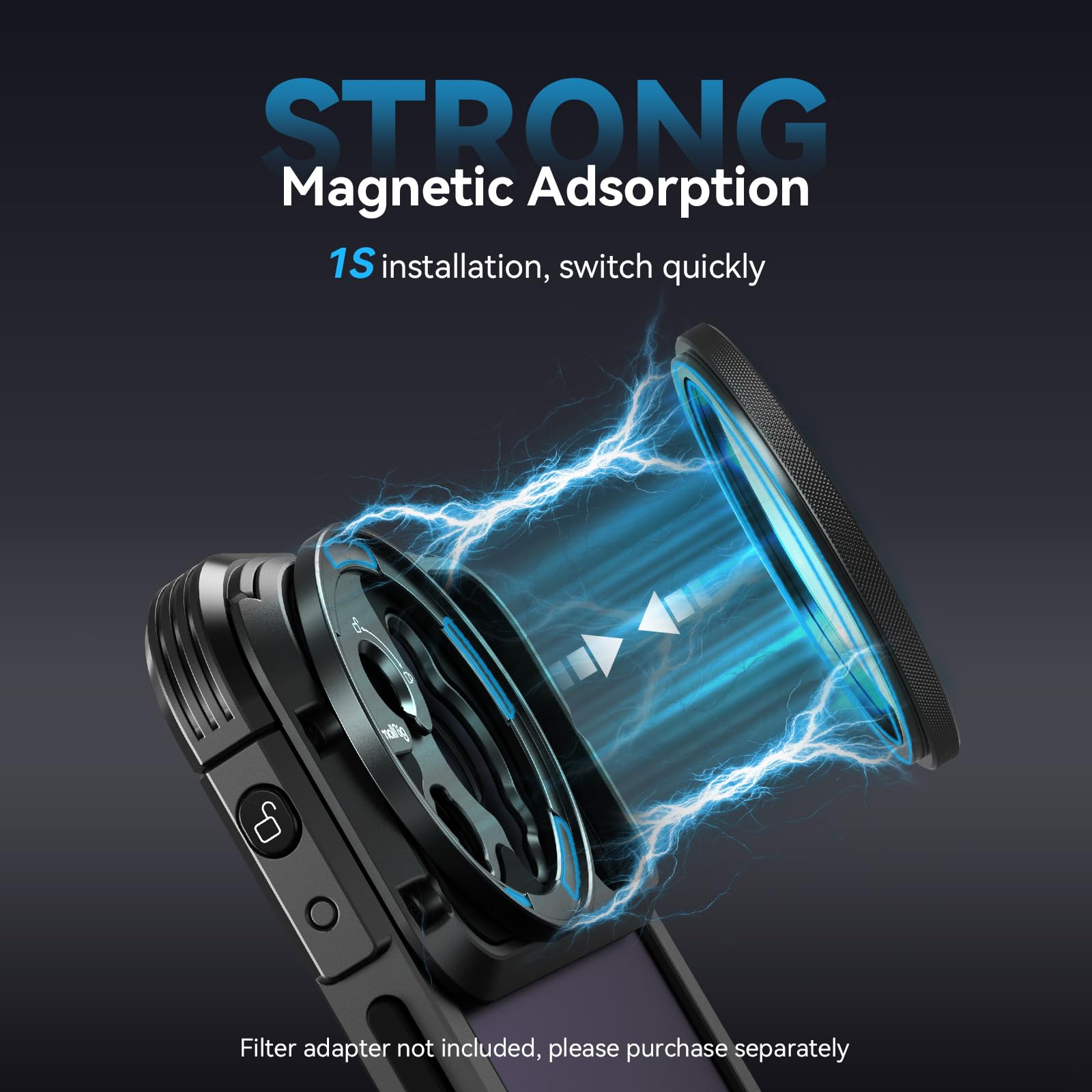 Smallrig 52Mm Magnetic Black Diffusion 1/4 Filter Mist Dream Cinematic Effect Filter Hd Optical Glass 28 Layers Multi Nano Coate