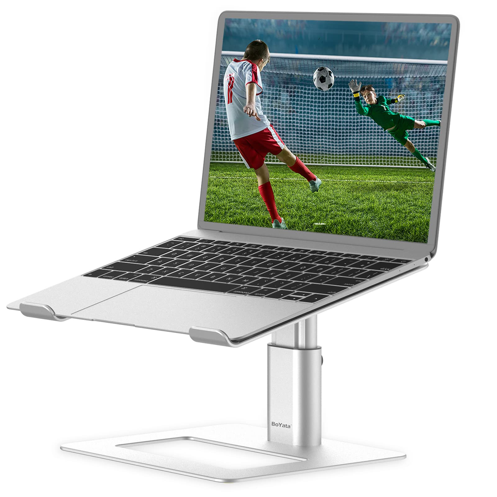 Boyata Laptop Stand, Ergonomic Aluminum Height Adjustable Computer Stand Laptop Riser Holder For Desk, Compatible With Macbook P