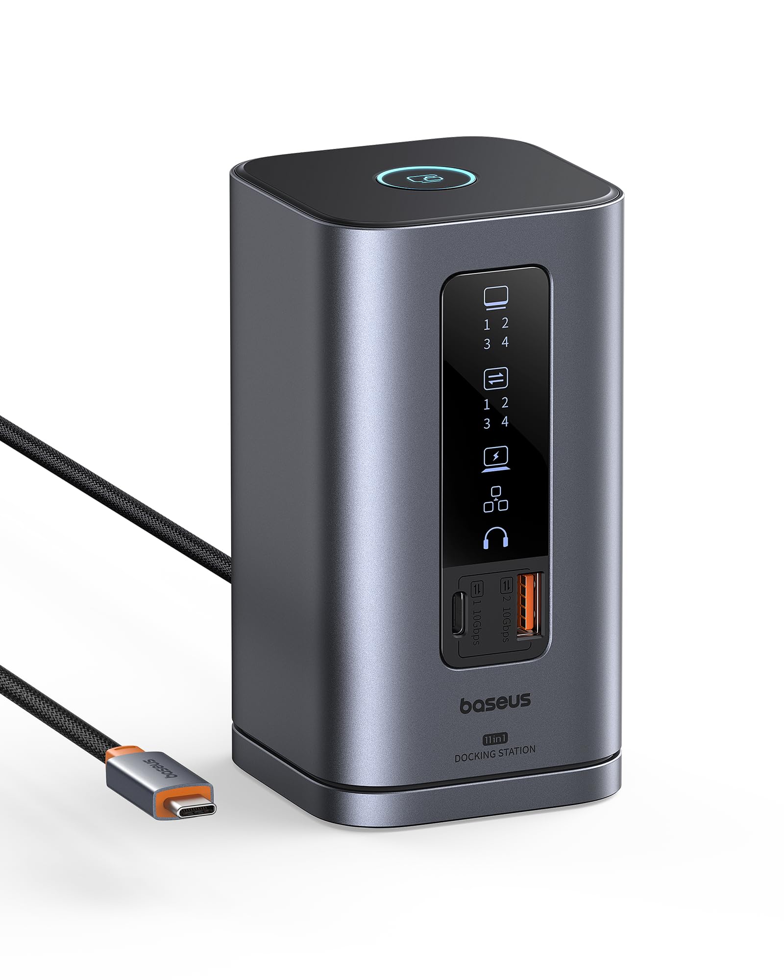 Baseus Docking Station, Spacemate(Win) 11 In 1, Triple Display, 4K Hdmi And Dp, 10Gbps Usb A/C Ports, Gigabit Ethernet, 100W Pd, Audio, Laptop Docking Station For Windows/Dell/Hp/Lenovo/Asus/Acer/Mac