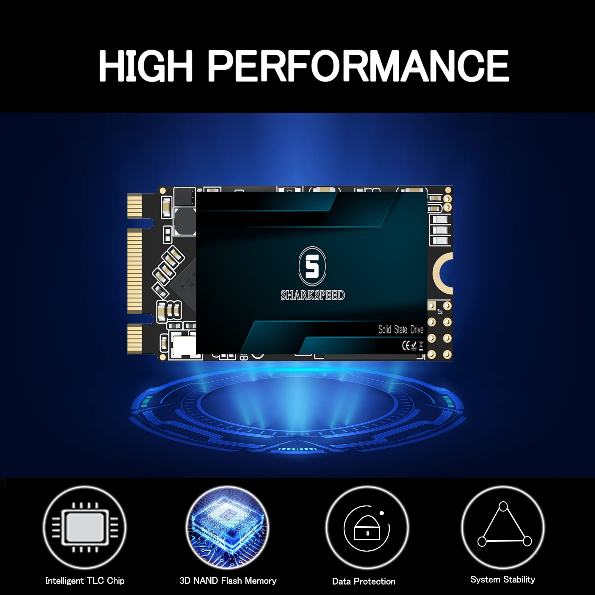 S Sharkspeed Ssd 64Gb M.2 2242 Ngff 42Mm Sata 3 Internal Solid State Drive For Desktop Laptop (M.2 2242, 64Gb)
