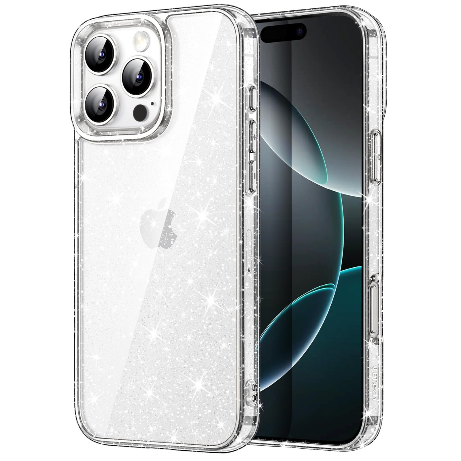 JETech Glitter Case for iPhone 16 Pro Max 6.9-Inch, Bling Sparkle Shockproof Phone Bumper Cover, Cute Sparkly for Women and Girl