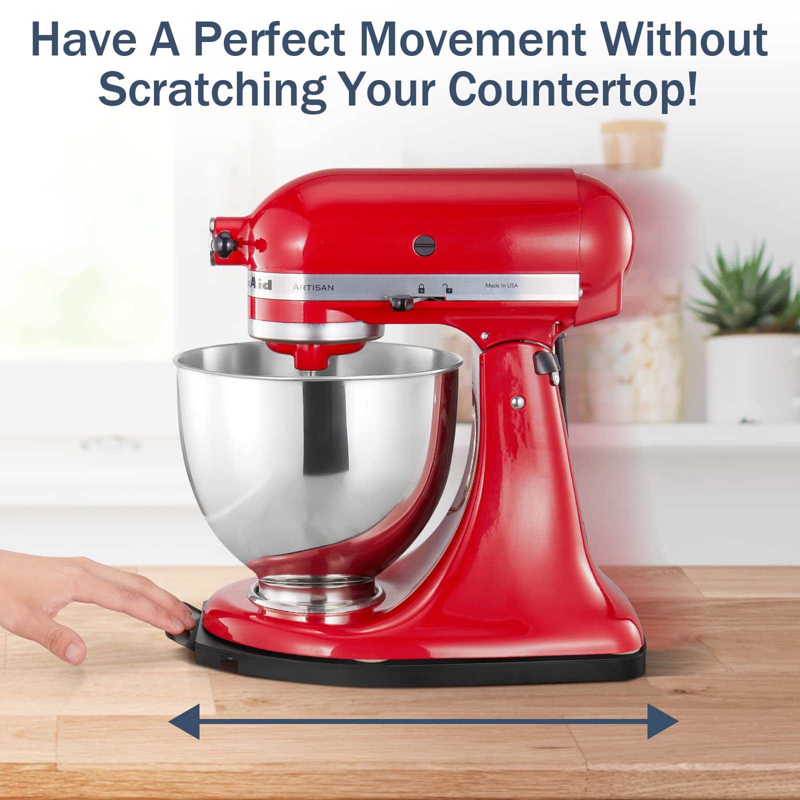 Mixer Sliding Tray For Kitchenaid 4.5 5 Qt Tilt Head Stand Mixer   Metal Rolling Tray Kitchen Countertop Appliance Slider Storag