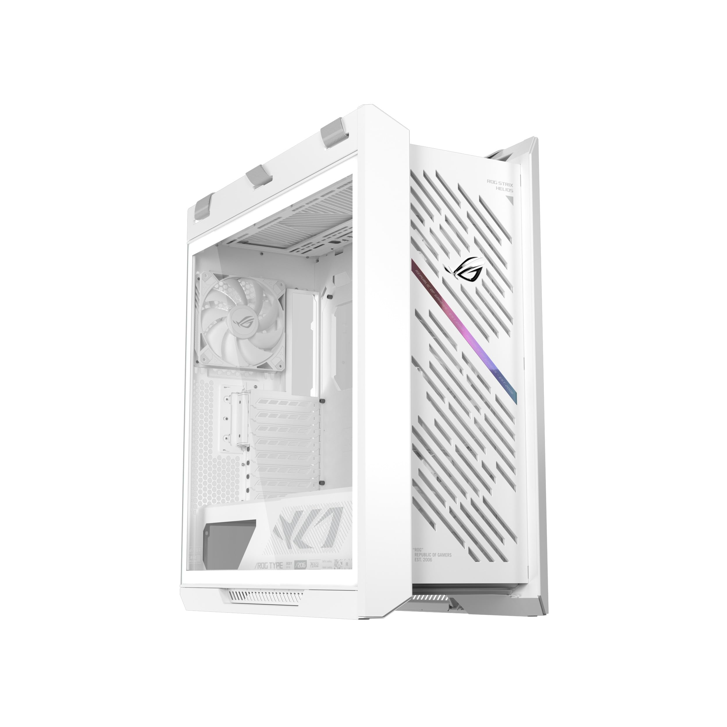 ASUS ROG Strix Helios II White Edition EATX mid-Tower Gaming PC case, with Dual Tempered Glass Side Panels, Support for GPUs up 