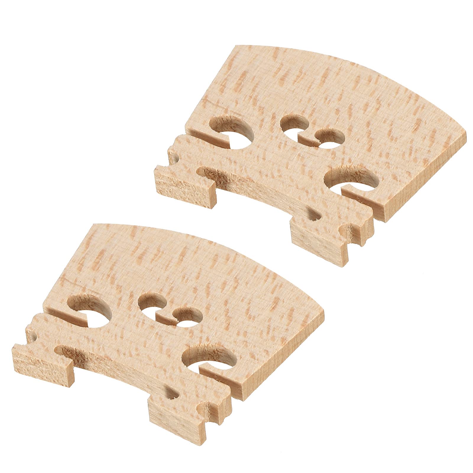 MECCANIXITY 1/8 Violin Bridge Maple Wood Violin Parts for 1/8 Violin, Pack of 2