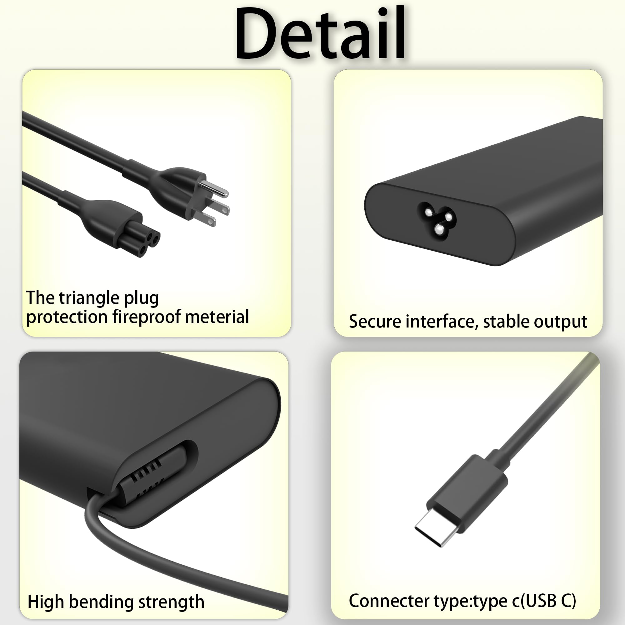 90W Usb C Charger For Dell Laptop,Ac Adapter For Dell Latitude 7300 5420 3400,5289,5300,7420, 5400 Xps 15 13 12 Precision 5530 2