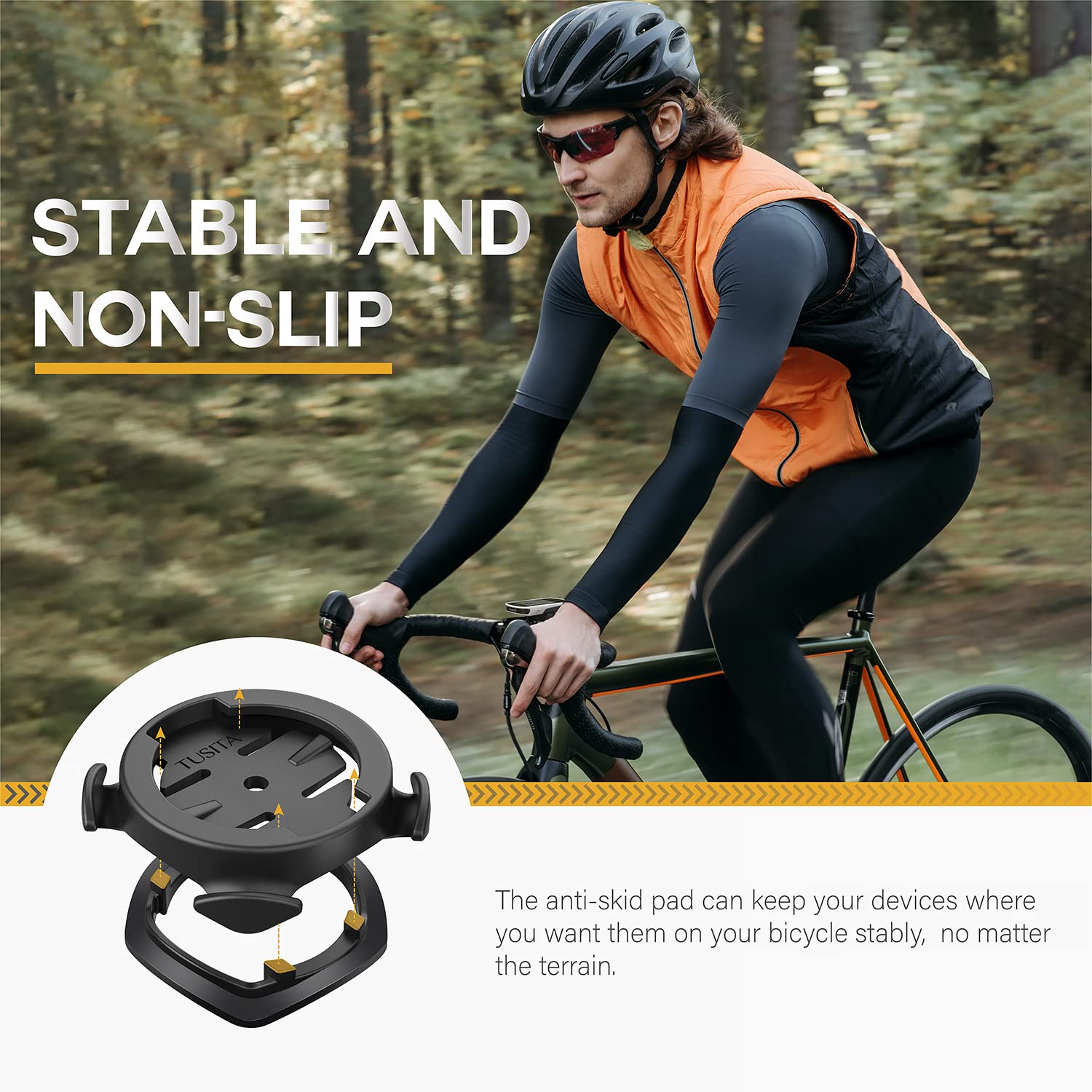 Tusita Quarter Turn Bike Mount Compatible With Garmin | Xoss G/G+ | Igpsport Bike Gps Computer