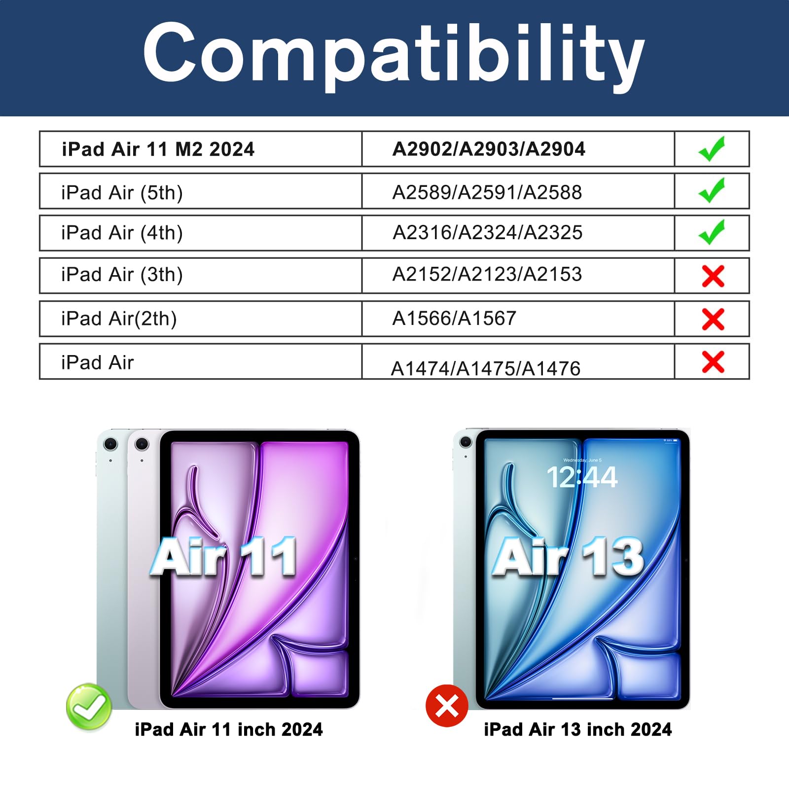 Braecn For Ipad Air 11 Inch 6Th Generation Case M2 2024,Ipad Air 5Th Gen/Ipad Air 4Th Gen 10.9 Inch,Shockproof Durable Silicone