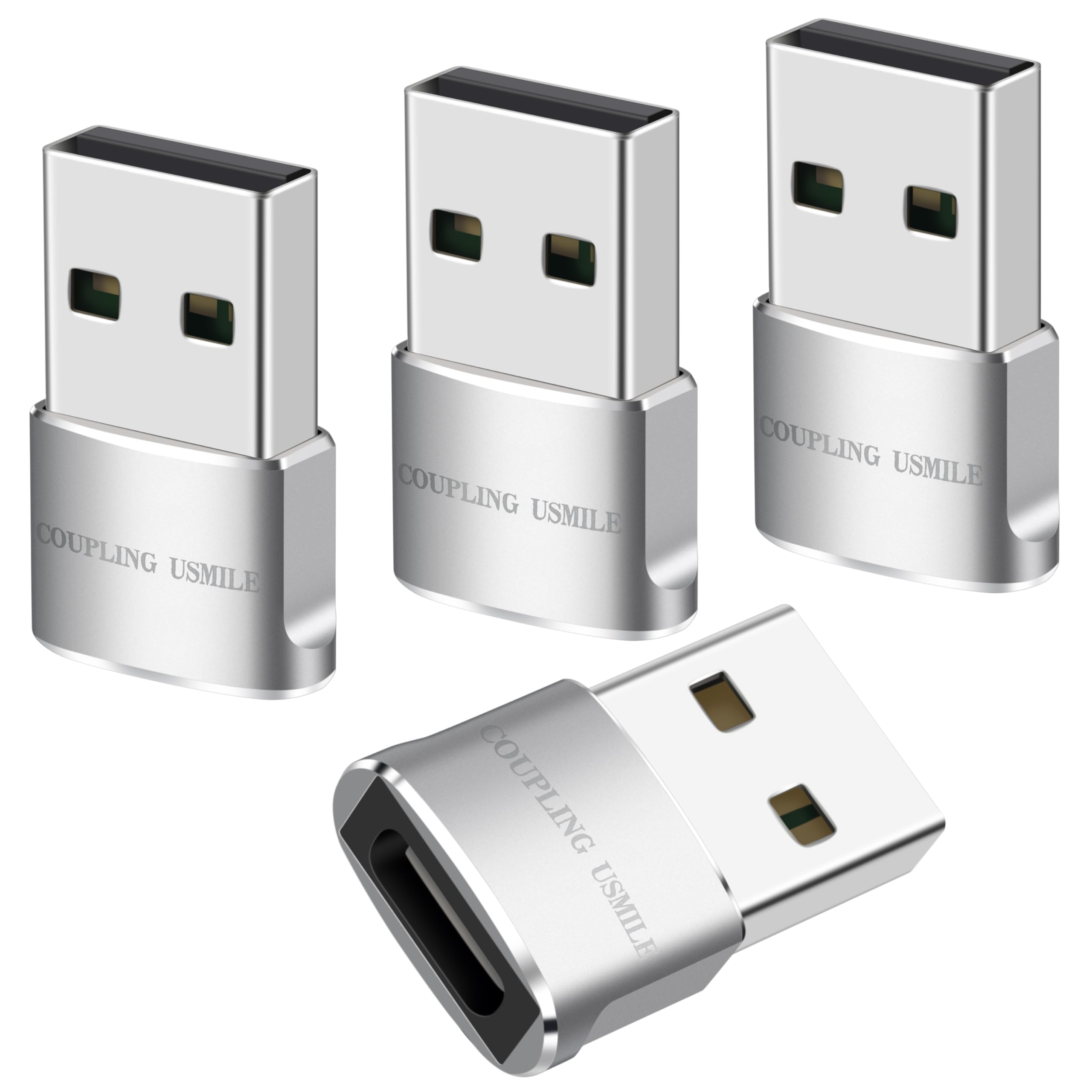 Coupling Usmile Usb To Usb C Adapter 4 Packs,Usb To Type C Super Fast Charging/Transfer And Otg Function. Compatible With Iphone