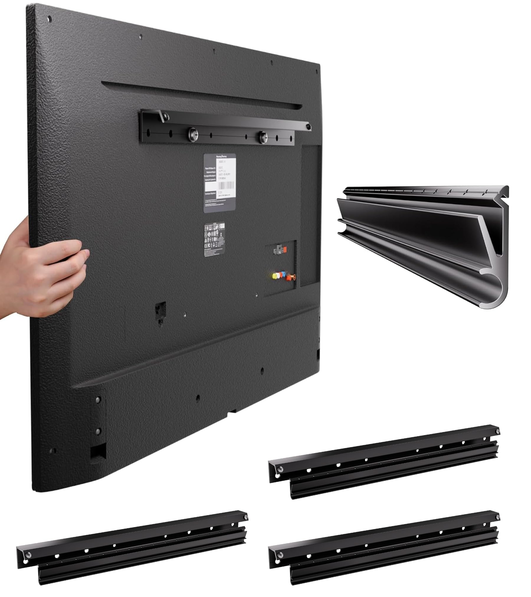 Fulifix No Stud Tv Wall Mount For All Brand 22 55Inch Tvs, 3Pack Universal Studless Tv Drywall Bracket, Low Profile, Loading Cap