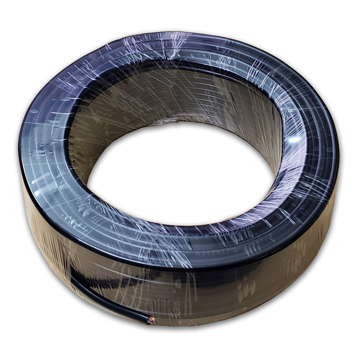 100Ft 22 Awg Gauge Wire/Cable Rvv 4 Conductor Bare Copper For Video Intercom Cable/Video Door Phone Wire/Alarm Security Burglar Cable Wire,Extension Cord/Lines,Black Outer Jacket