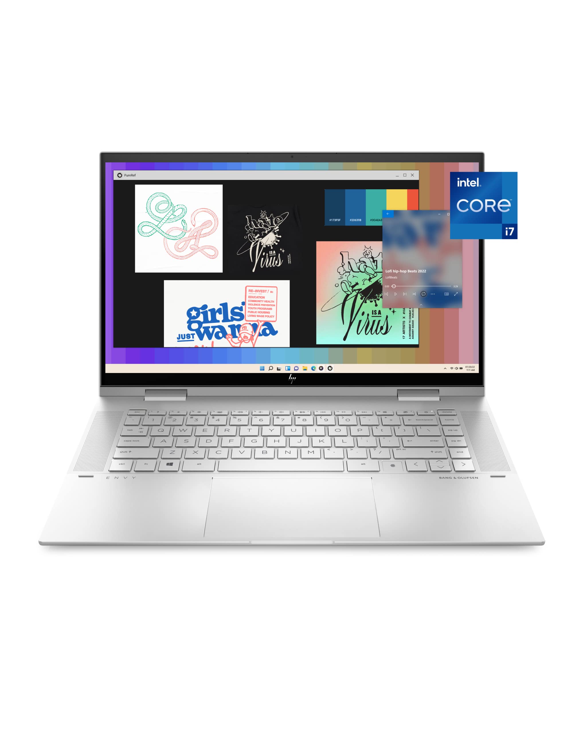 HP ENVY x360 Convertible Laptop, Intel Core i7-1260P, 8 GB RAM, 512 GB SSD, 15.6 FHD Touchscreen, Windows 11 Home, Long Battery