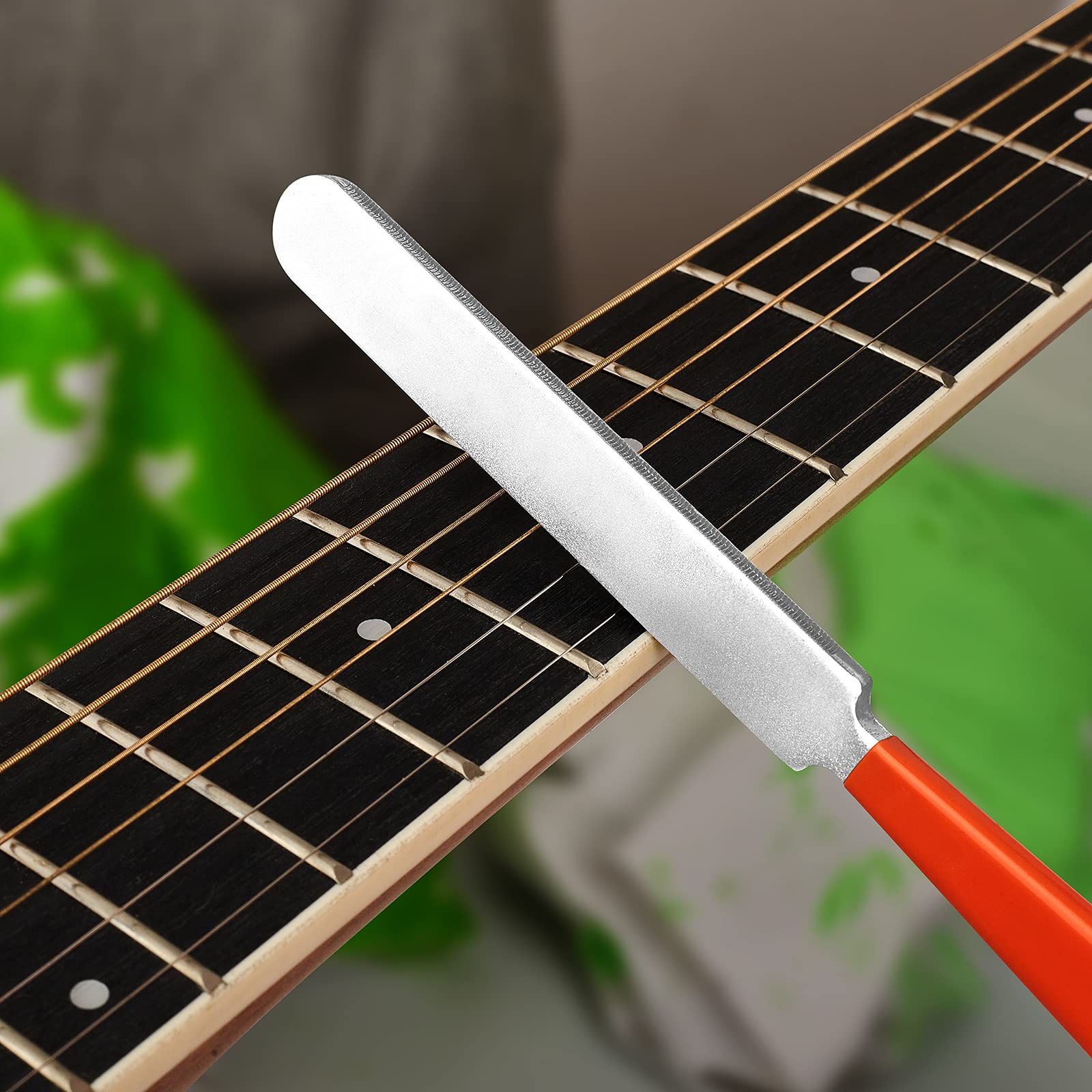 Guitar Fingerboard Luthier Tool Set Including Guitar Fret Crowning Luthier File, Fret Leveling Beam Sanding Leveler Beam And Fin