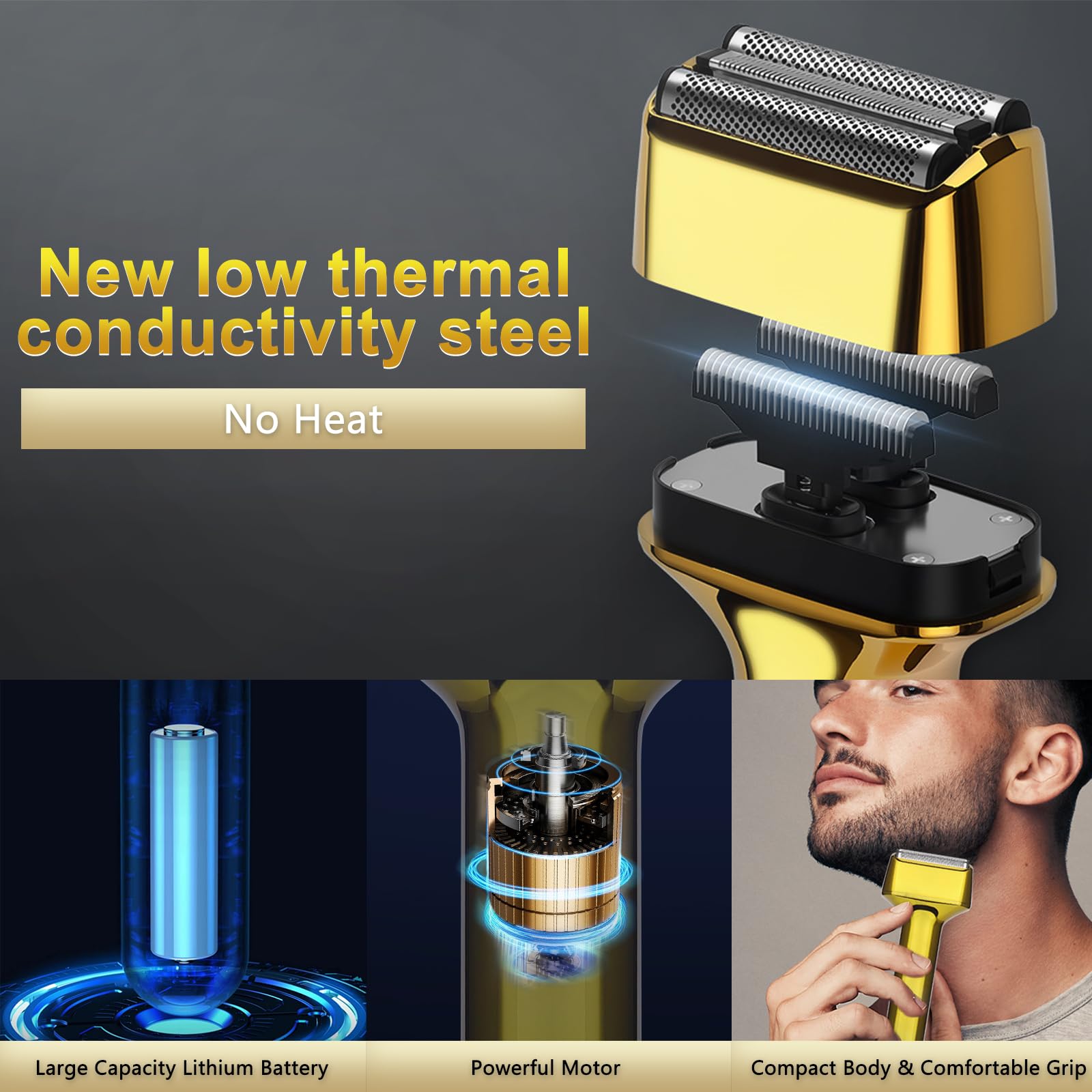 Gsky Hair Clippers For Men, Professional Clippers And Trimmers Set, Cordless Clippers For Hair Cutting, Beard Trimmer, Barber Cl