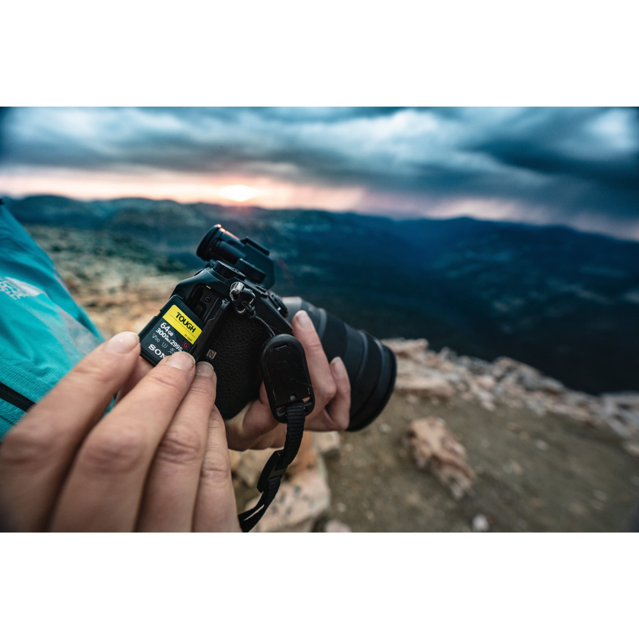 Sony TOUGH G series SDXC UHS II Card 128GB, V90, CL10, U3, Max R300MB/S, W299MB/S (SF G128T/T1)