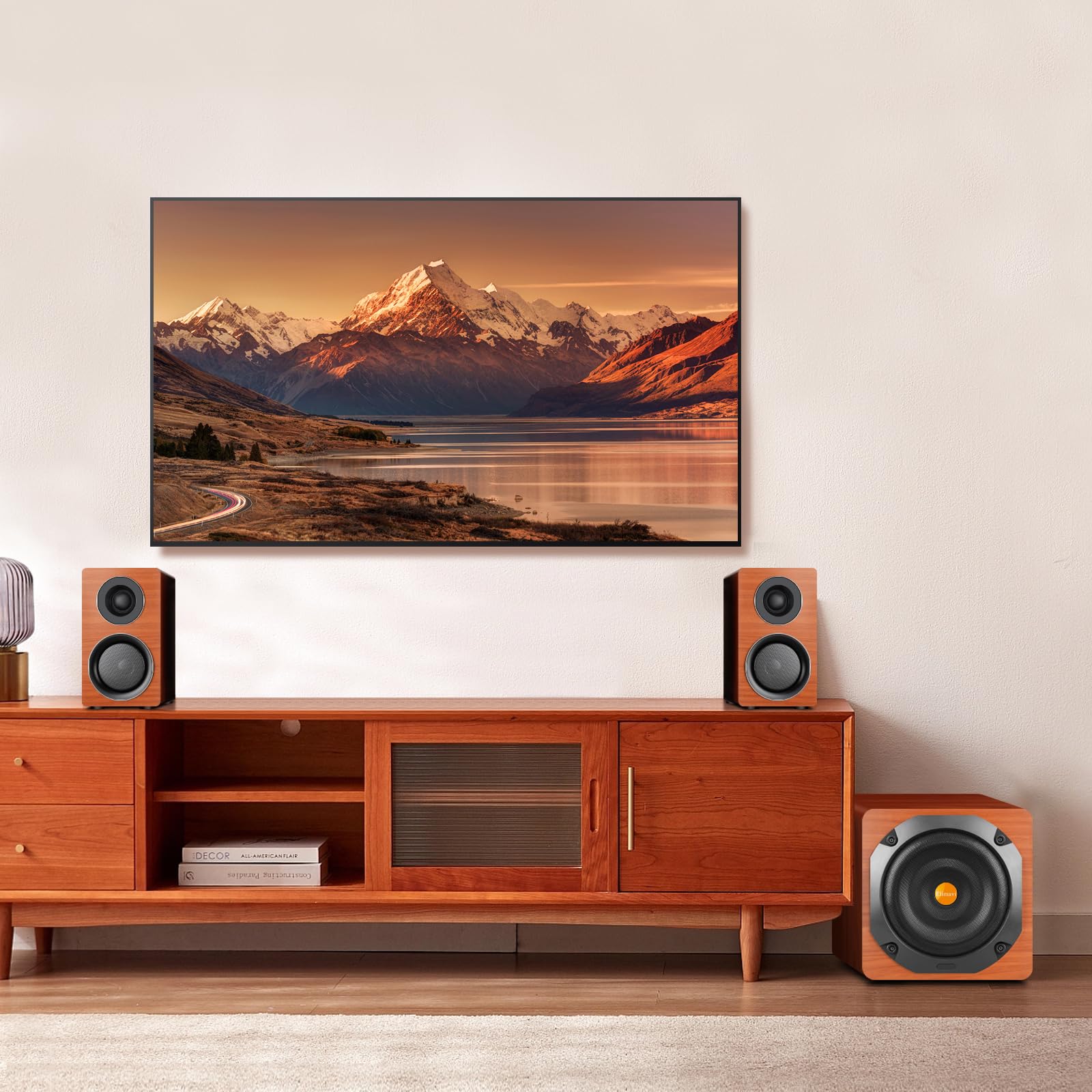 Elimavi Bt 12 2.1 Multimedia Speaker System With 6.5 Inch Subwoofer, Satellite With Midrange And Treble, Desktop Stereo, Optical