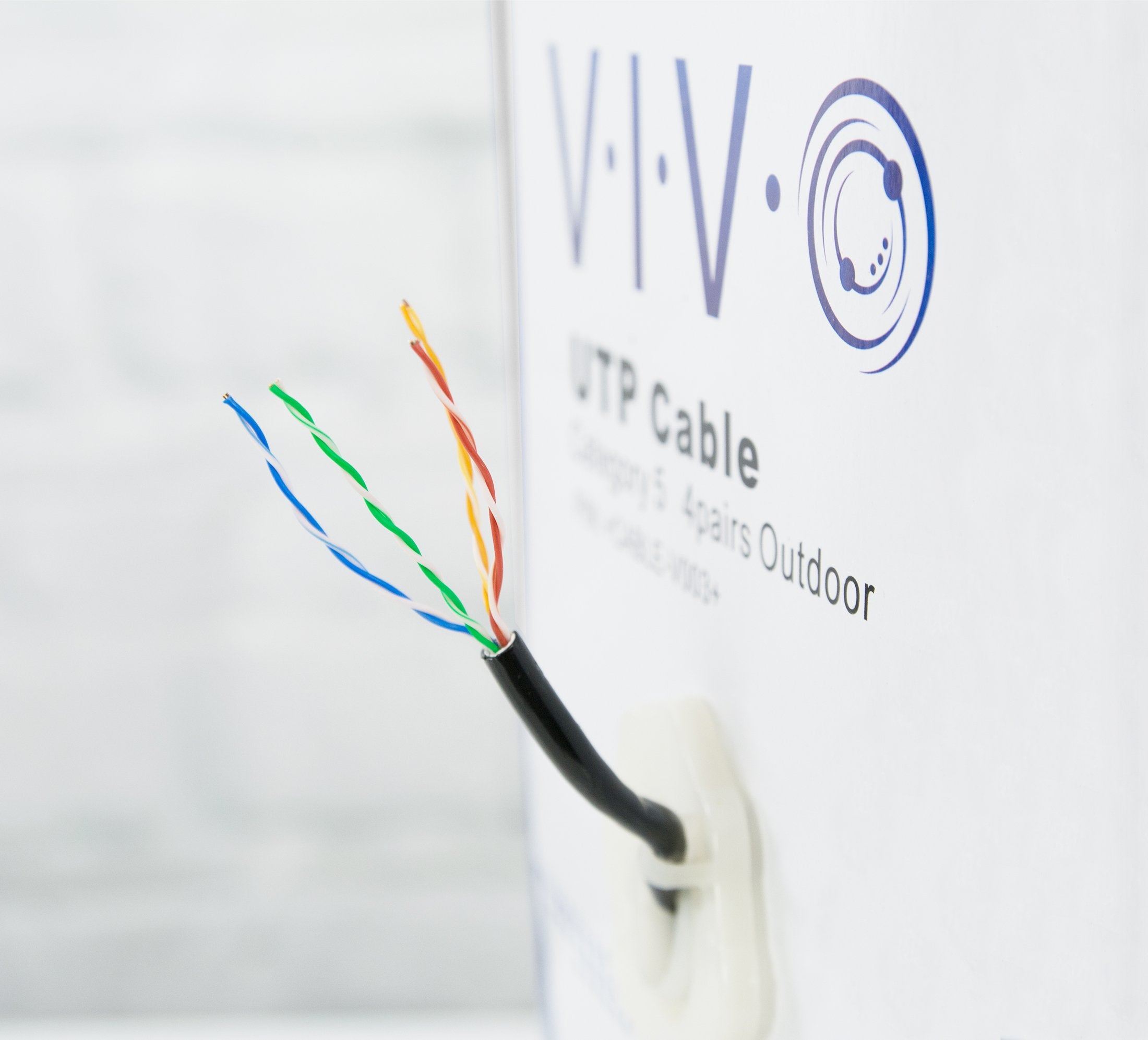 VIVO Waterproof 1,000ft Bulk Cat5e Wire, CCA Ethernet Cable, 24 AWG, UTP Pull Box, Outdoor Direct Burial, Black, CABLE V003