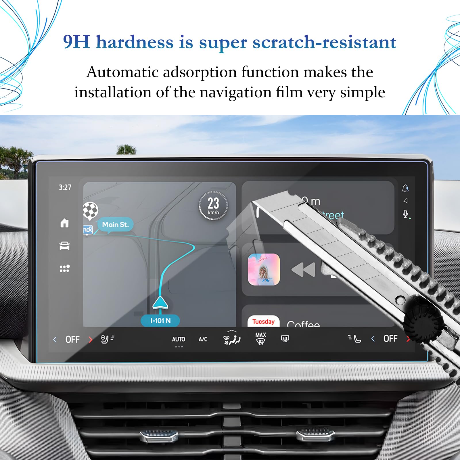 (Newest) Sktu For 2025 Ford Explorer Screen Protector 13.2 Inch For 2025 Ford Explorer (Active/St Line/Platinum/St) Infotainment Touchscreen Ford Explorer 2025 Accessories Tempered Glass Ultra Hd