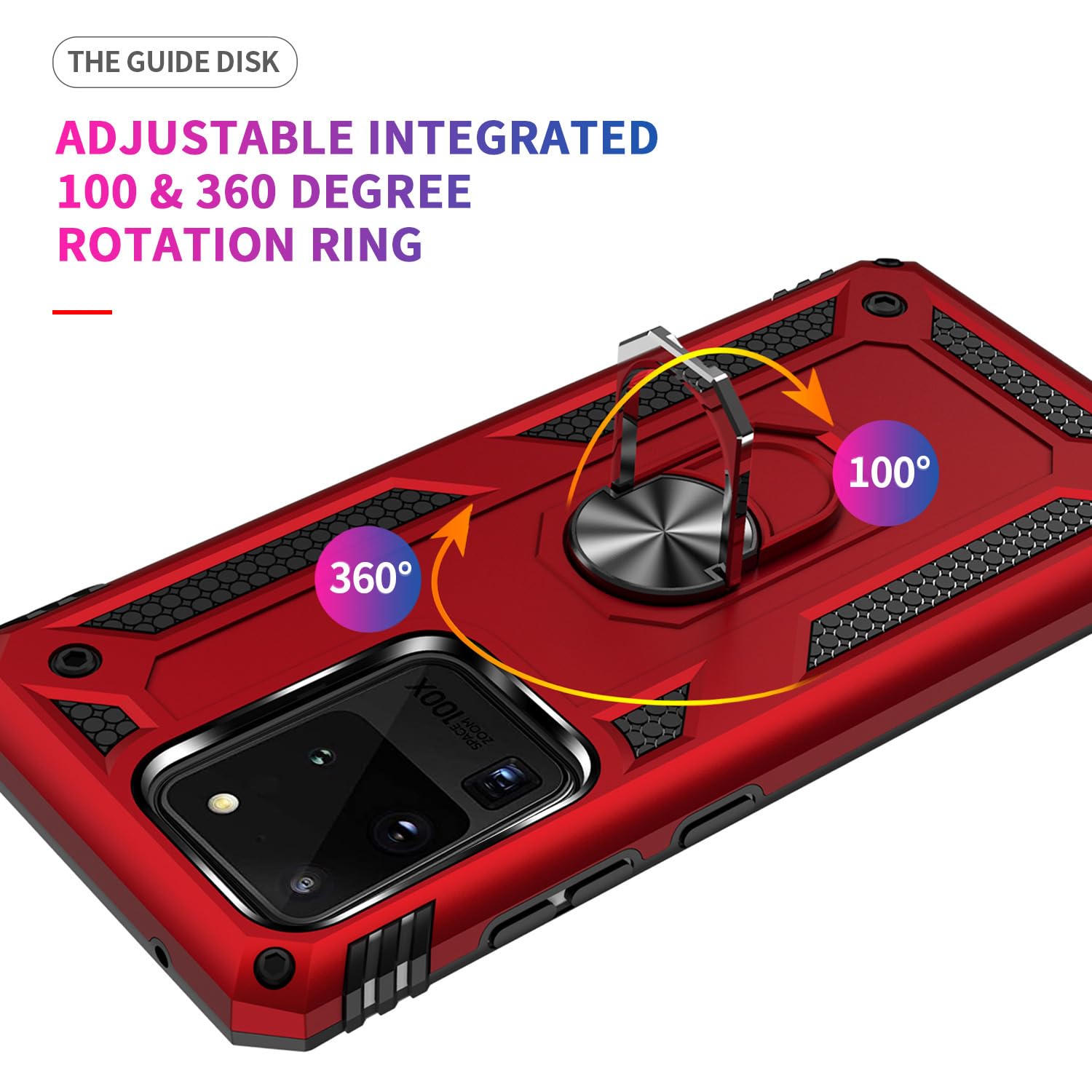 Addit Phone Case For Samsung S20 Ultra Case Samsung Galaxy S20 Ultra Phone Case, Military Grade, Heavy Duty, With Ring Holder St