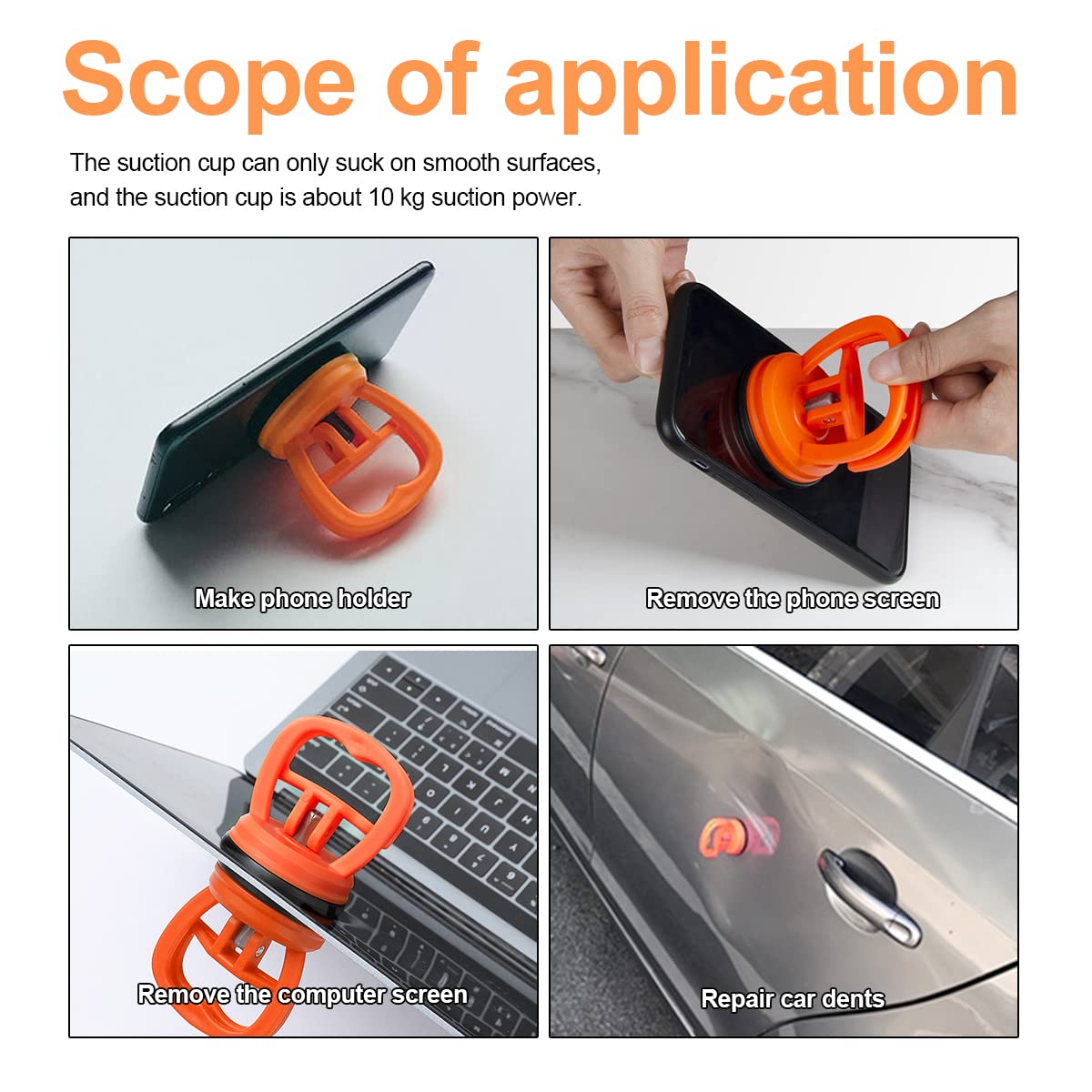 Efaithfix Heavy Duty Suction Cups 2 Pcs Screen Suction Cup Lcd Screen Opener Computer Screen Replacement Opening Sucker Compatib