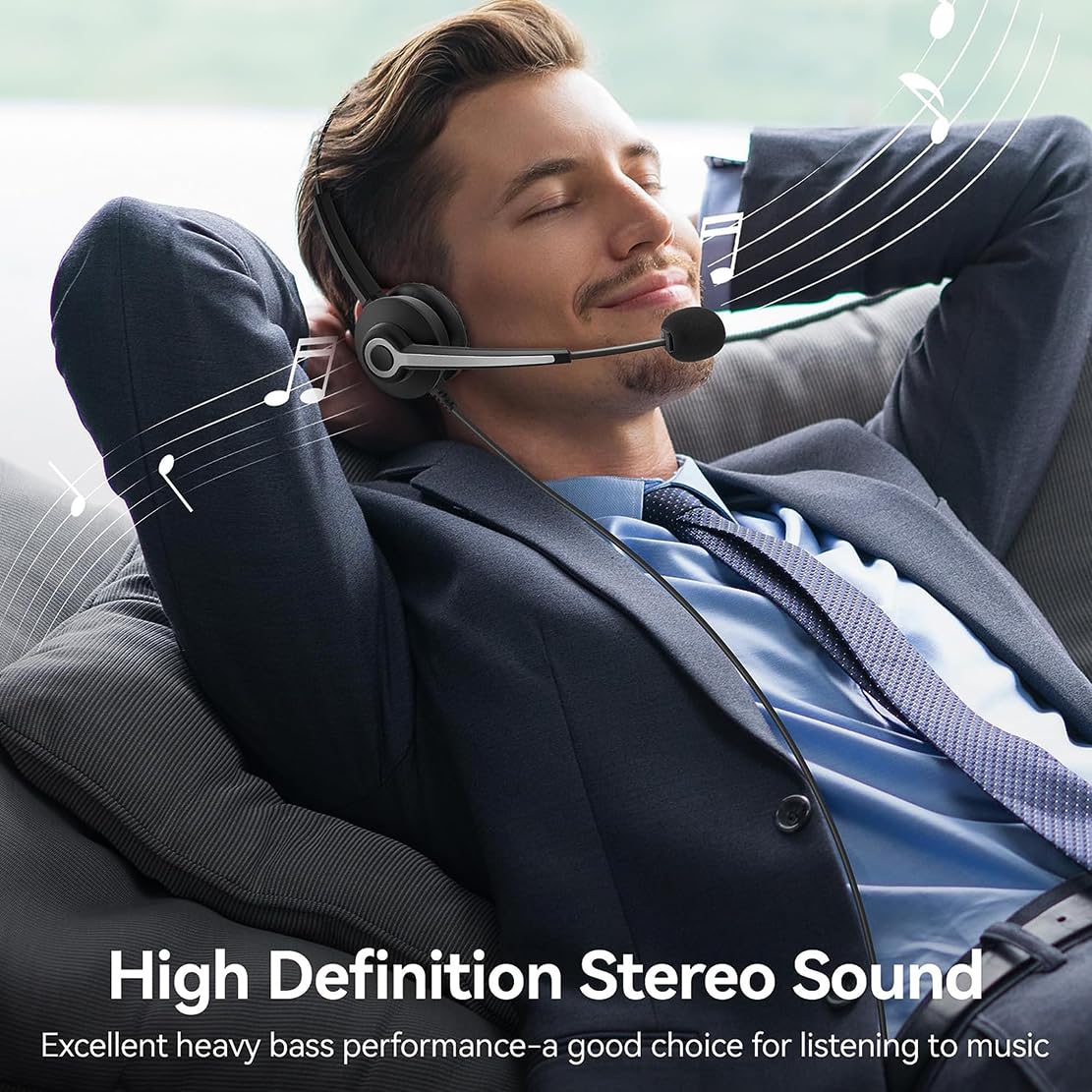 Usb A/Usb C/3.5Mm Jack 3 In 1 Pc Headset, Wired & Noise With Noise Cancelling Microphone For Laptop   Type C Computer Headphones