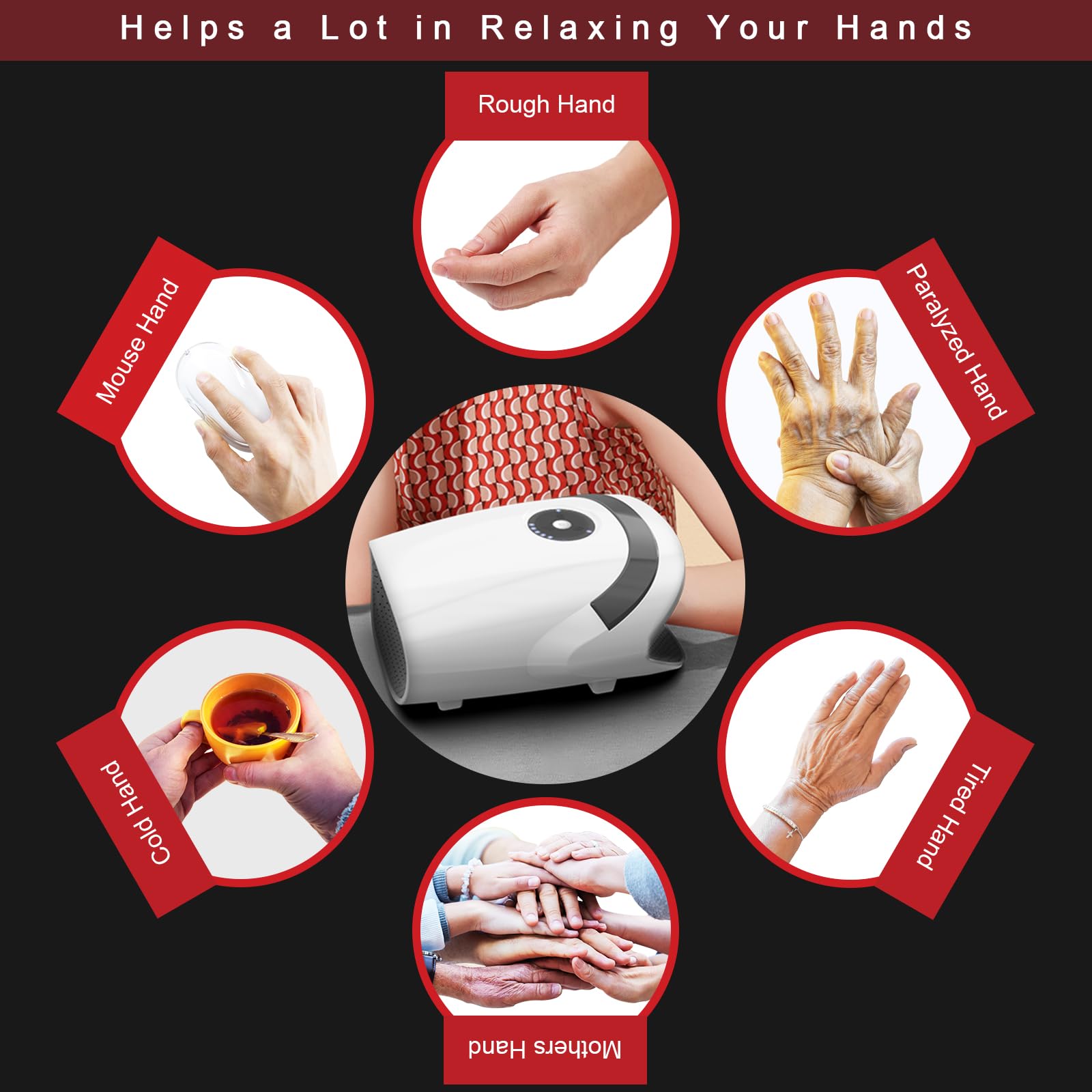 Hand Massager With Compression & Heating   Prime Delas Birthday Gifts For Women Men Mom Dad,Gifts For Women Men Mom Dad Her Him