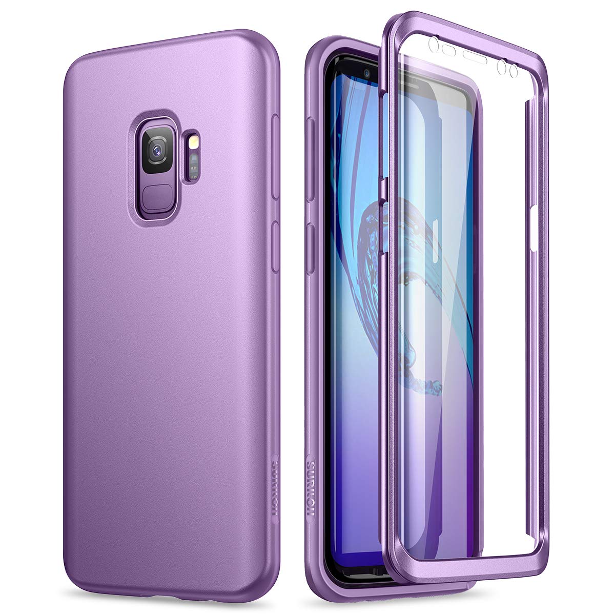 Suritch For Samsung Galaxy S9 Case, [Built In Screen Protector] Hybrid Full Body Protection Dual Layer Shockproof Rugged Bumper