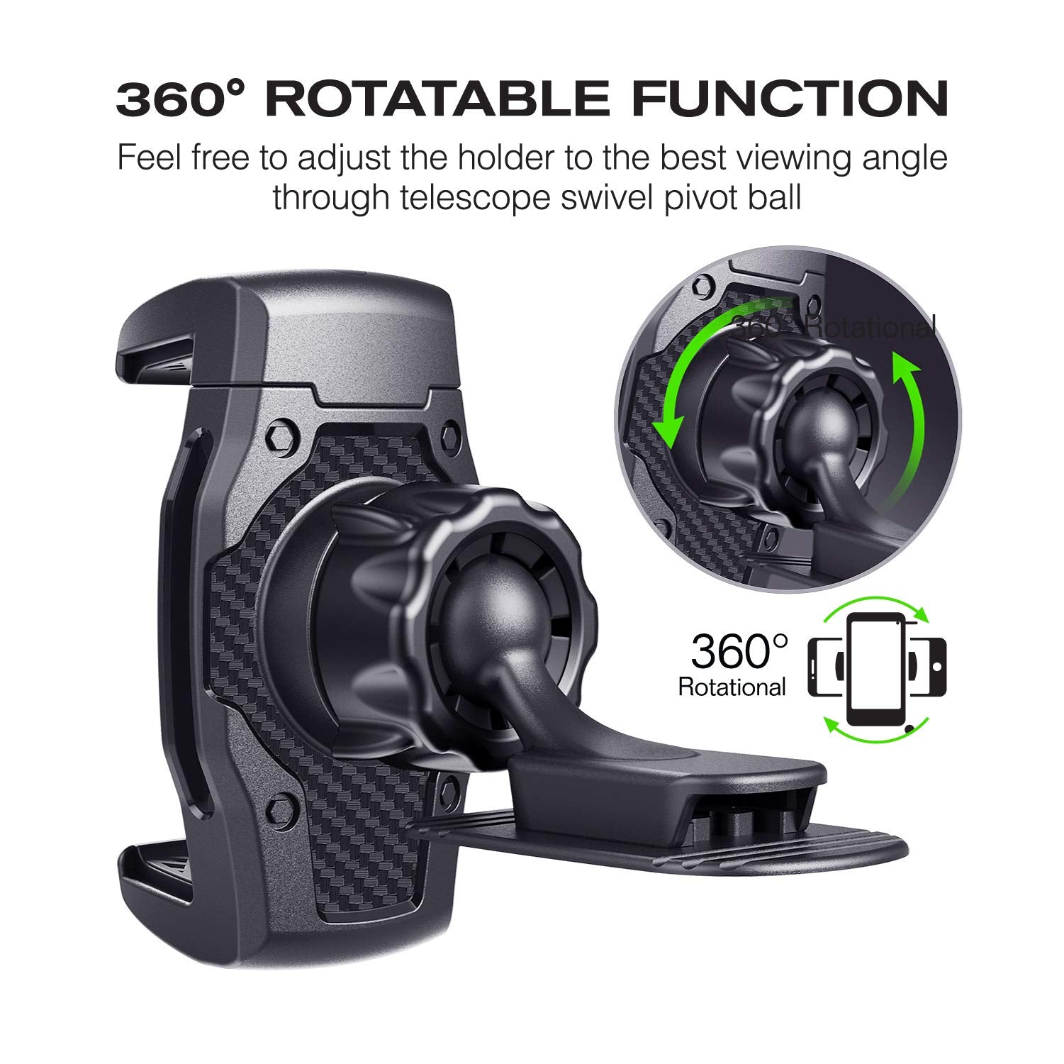 Jimisha Car Phone Holder, Phone Car Mount With Stick On Base Cell Phone Car Mount Sticky Adhesive Mount Holder For 4 Inches To 6