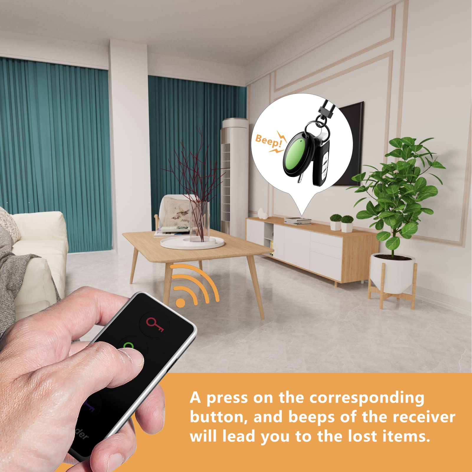 Lost Remote Finder, Remote Control Finder Locator With Led Light | 131Ft Rc Range Key Finder Locator Making Noise, Find My Keys