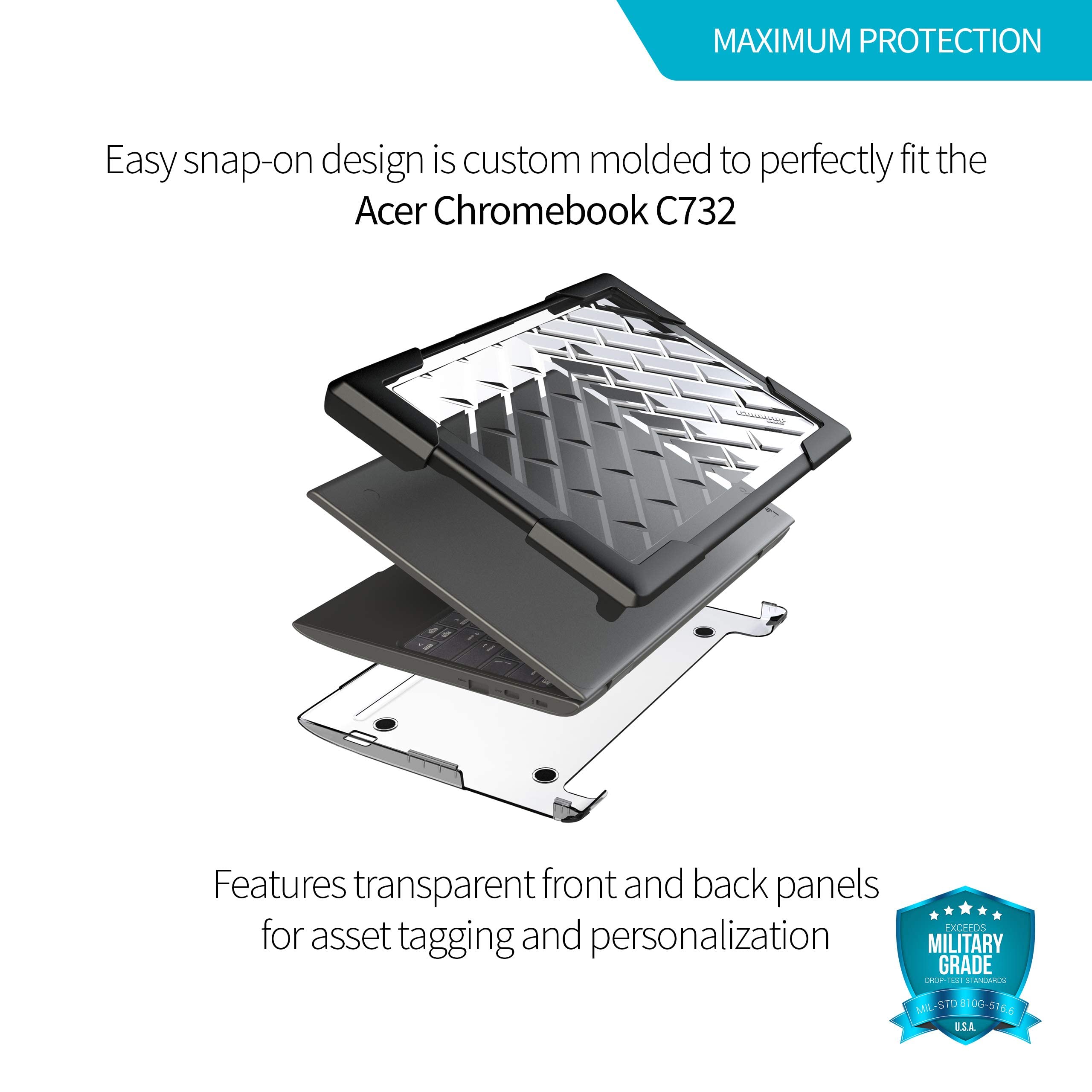 Gumdrop Slimtech Laptop Case Fits Acer Chromebook 11 C732/C733. Designed For K-12 Students, Teachers And Classrooms - Drop Teste