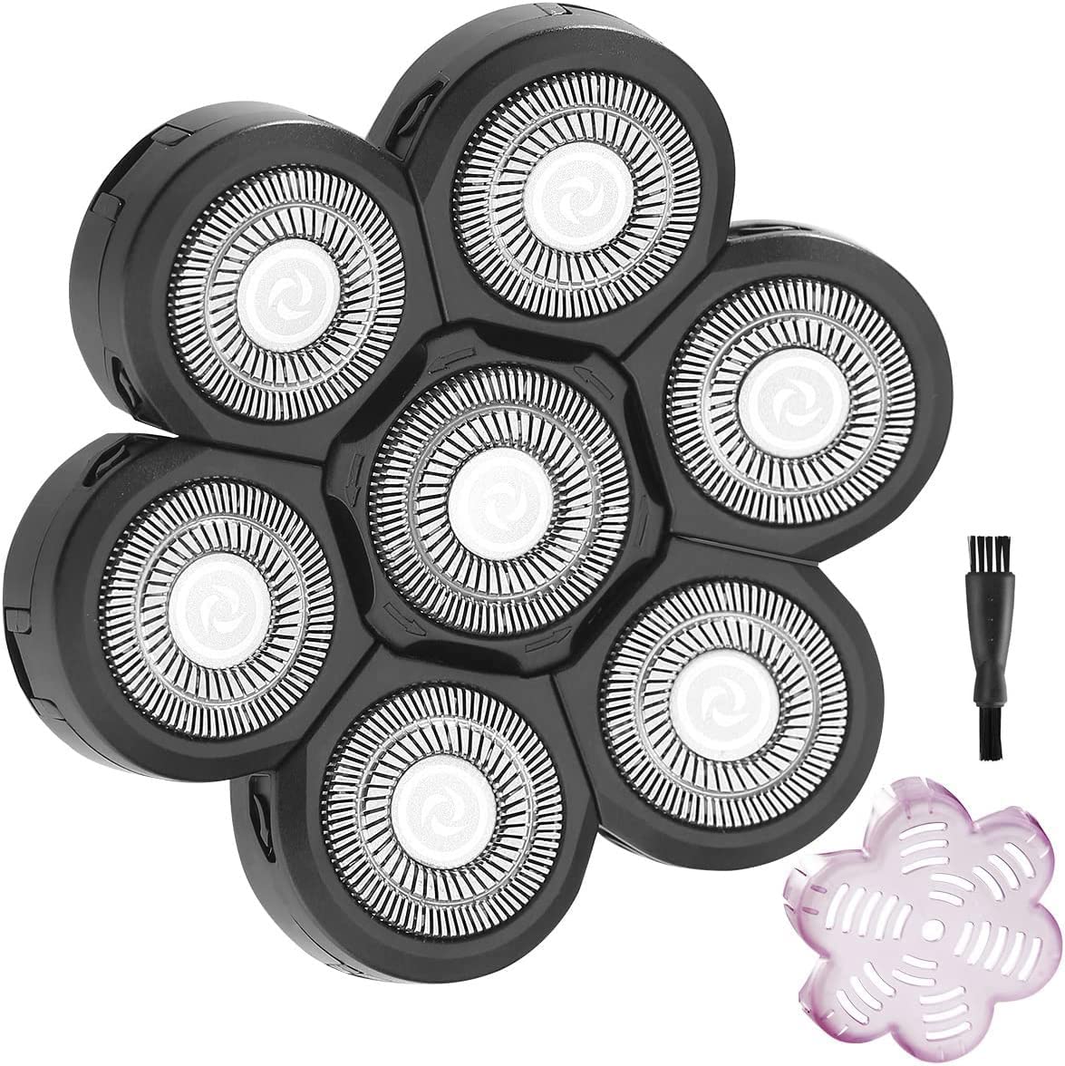 Mawaer Upgrade 7 Blades Head Shaver Replacement Heads Compatible With Freedom Gold Shaver And Some Brands. 7D Electric Shaver Re