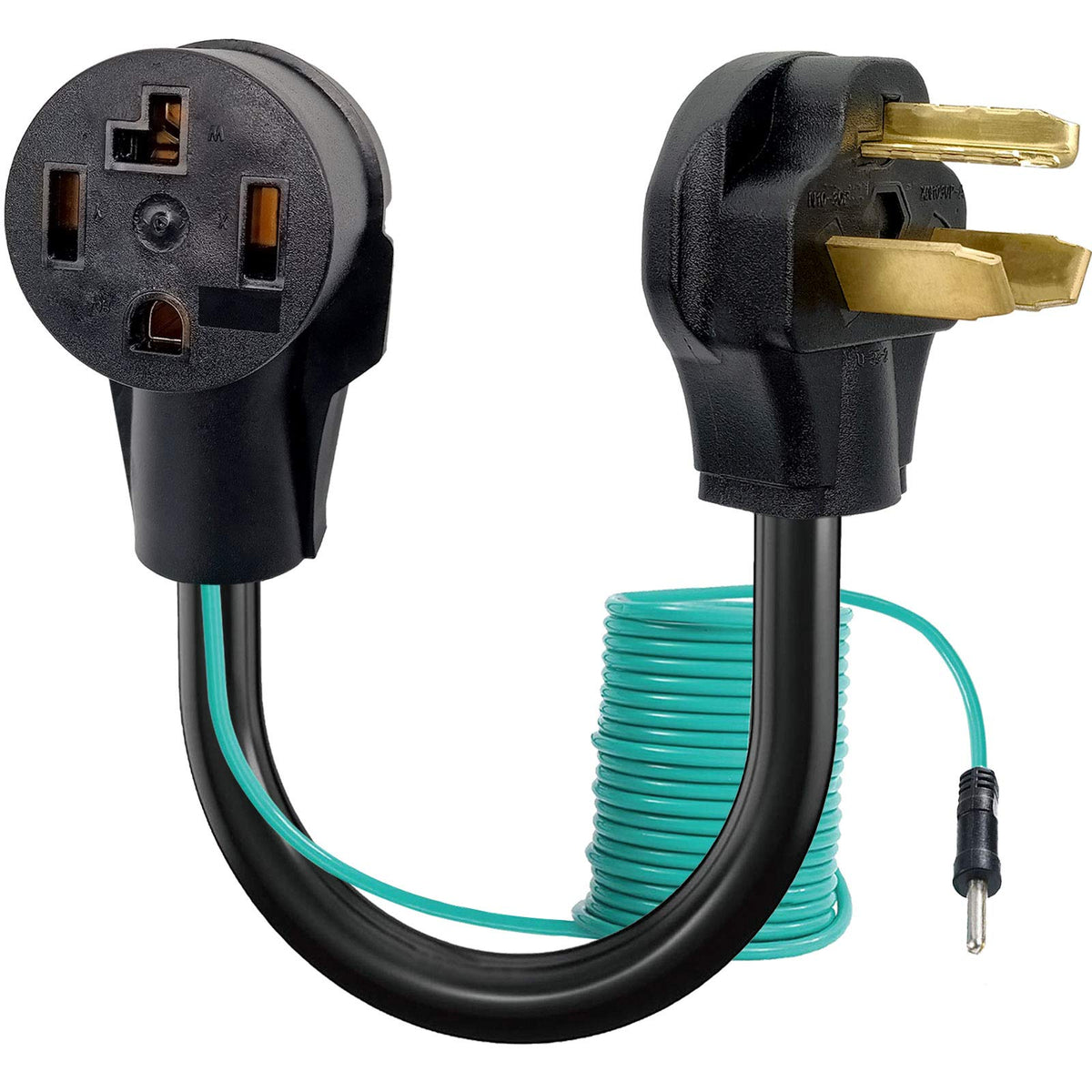 Dryer Adapter Cord, 4 Prong To 3 Prong Dryer Adapter Cord Convert 4 Prong Dryer Plug To 3 Prong Wall Outlet, Nema 10 30P Male To