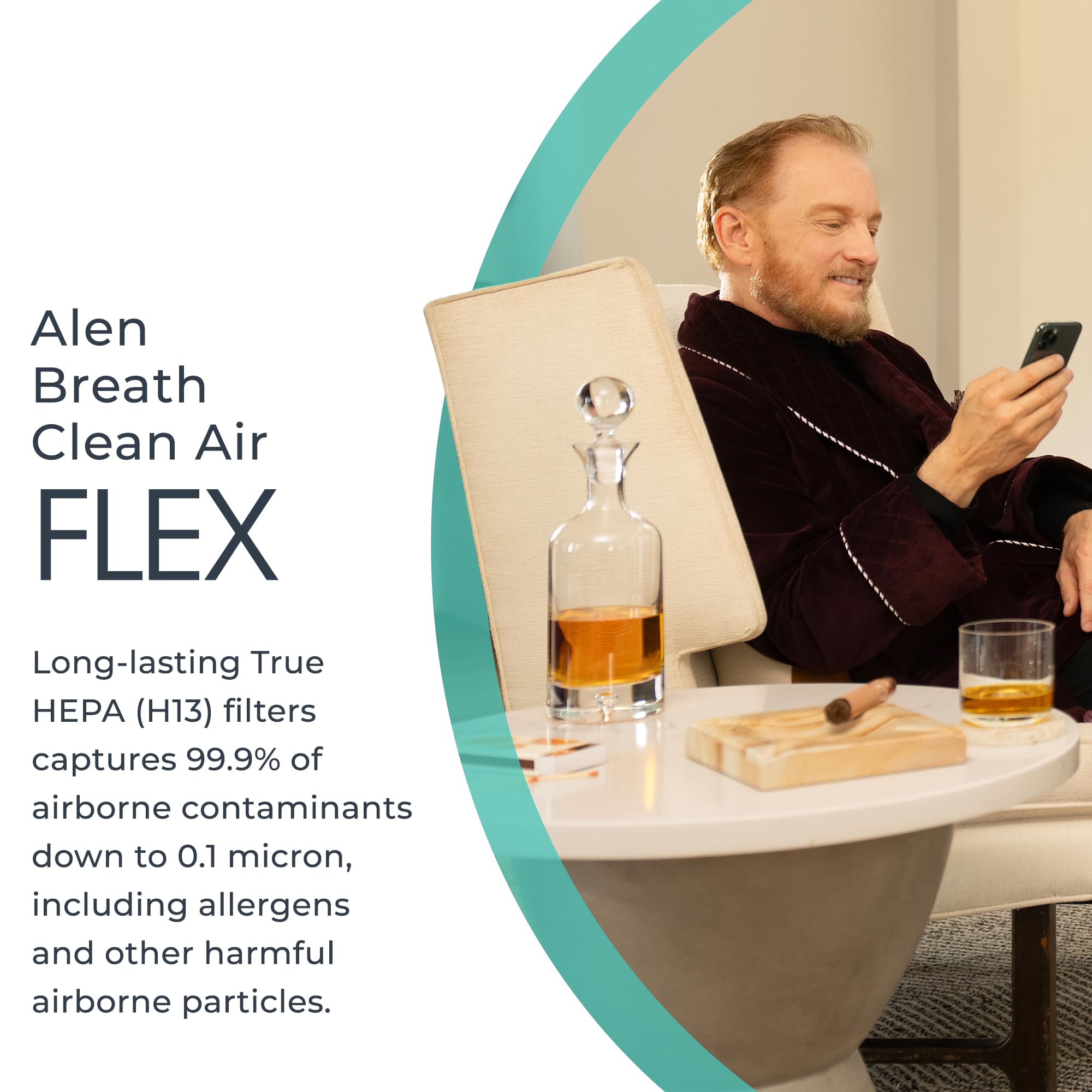 Alen Air Purifier Breathesmart Flex Hepa With Fresh Filter   1400 Sq. Ft   Perfect For Bedrooms   Captures Allergens, Dust, & Mo