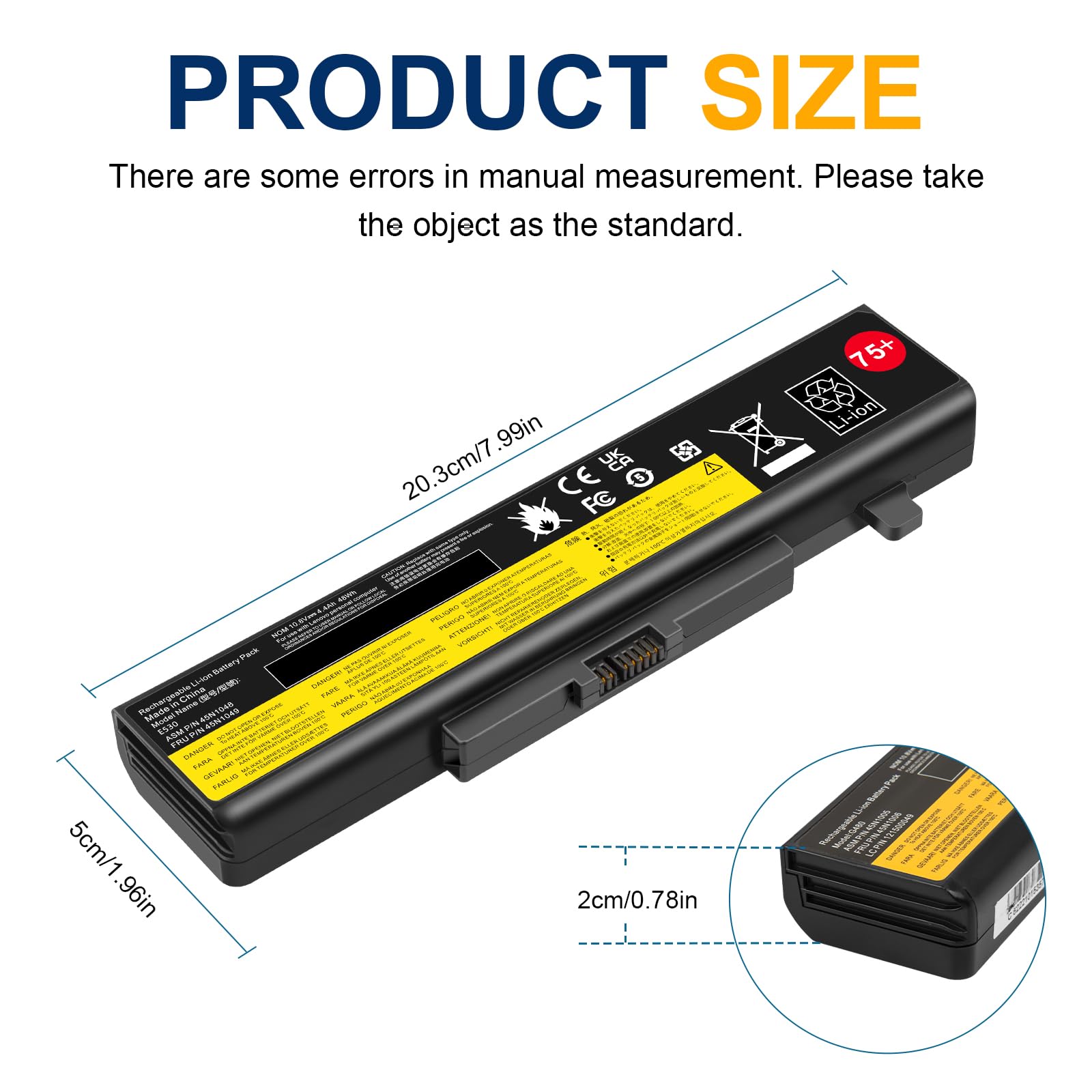 Fancy Buying Laptop Battery for ThinkPad E430 E530 E540 E431 E531 5200mAh 45N1048