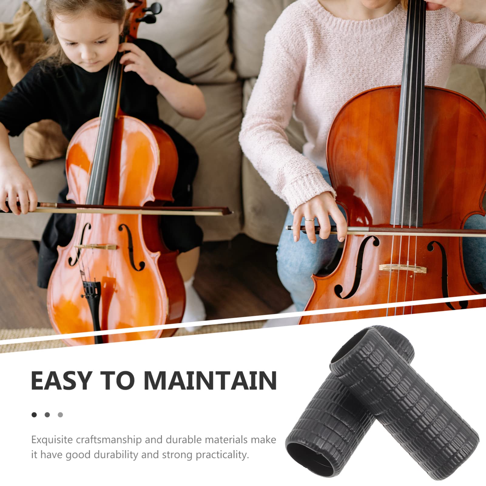 Supvox 4Pcs Cello Bow Grip Rubber Violin Posture Correction Grasp Bow Pose Tools General Violin Accessories