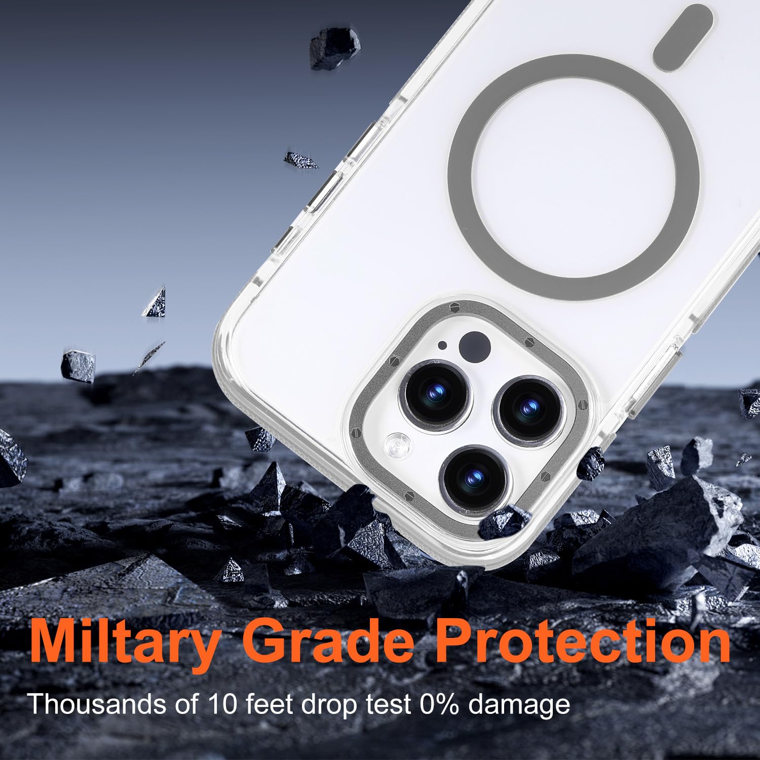 Gyizho Magnetic Case For Iphone 15 Pro Max Case, [Military Grade Drop Tested] [Compatible With Magsafe] Slim Protective Cover Tr