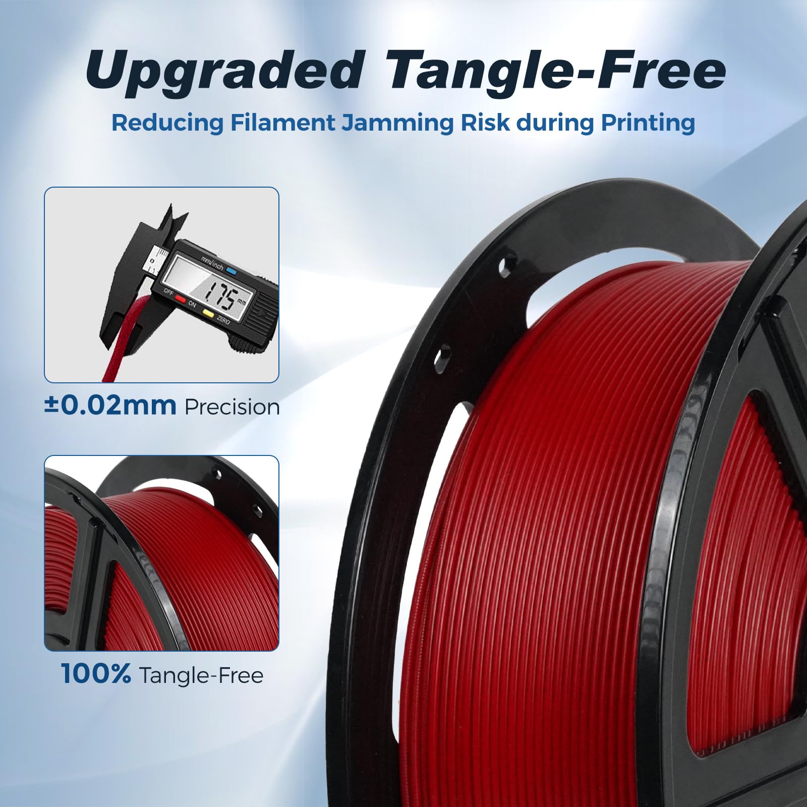 Flashforge Rapid Pla Filament 1.75Mm Ruby Red, 500Mm/S High Speed Printing, 3D Printer Filament 1Kg Spool, Dimensional Accuracy