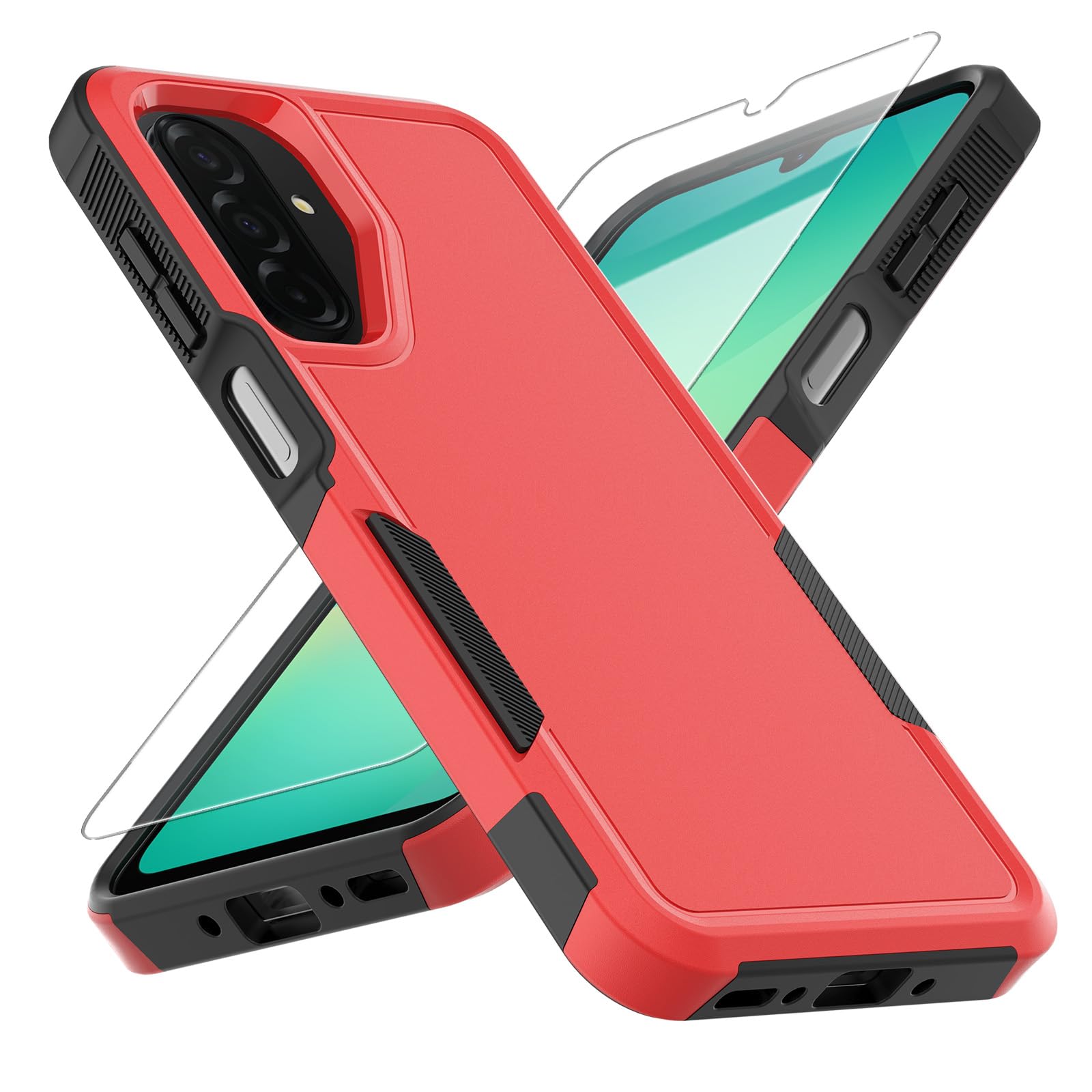 for Samsung Galaxy A17 5G Phone Case,[Military Grade Drop Tested] with Screen Protector, Dual Layer Protective Heavy Duty Cell P