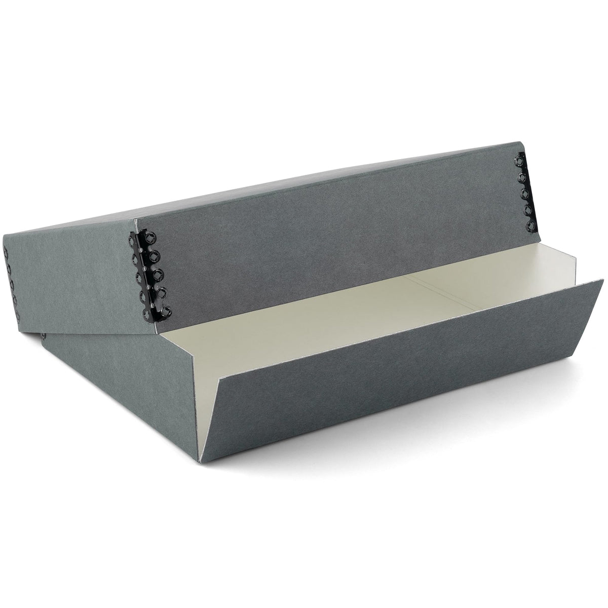 Lineco Museum Archival Storage Box, 11.75X18.25X3 In. Drop Front Design. Acid Free With Metal Edge. Organize Photos, Pictures, Prints, Documents, Crafts, Diy. Gray, 1 Pack