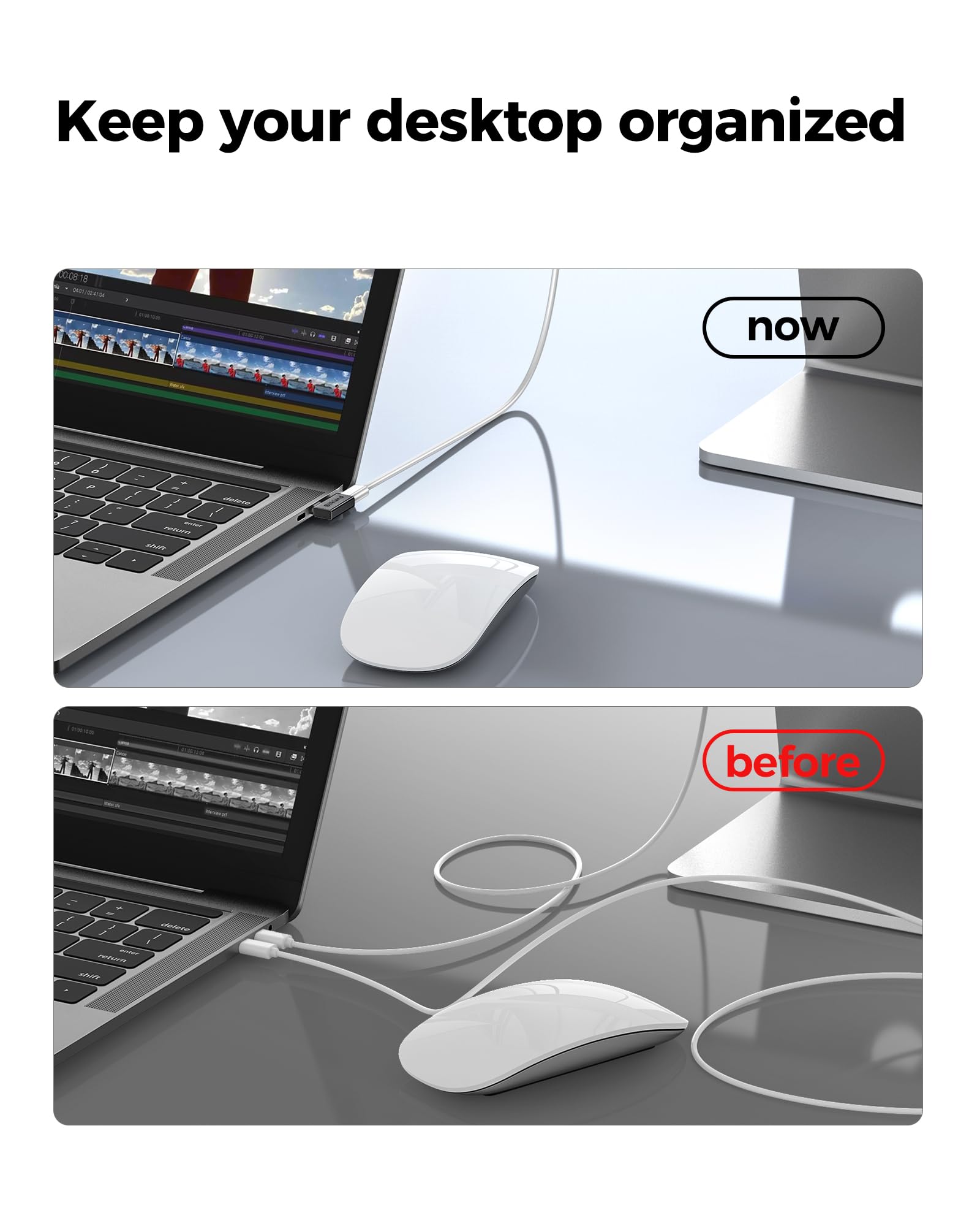 Silkland 90 Degree Usb C Right Angle Adapter 2 Pack, 240W 40Gbps Male To Female Usb C Adapter Extender Compatible With Thunderbolt 4/3 For Steam Deck, Rog Ally, Macbook, Switch, Iphone 16/15, Quest 3