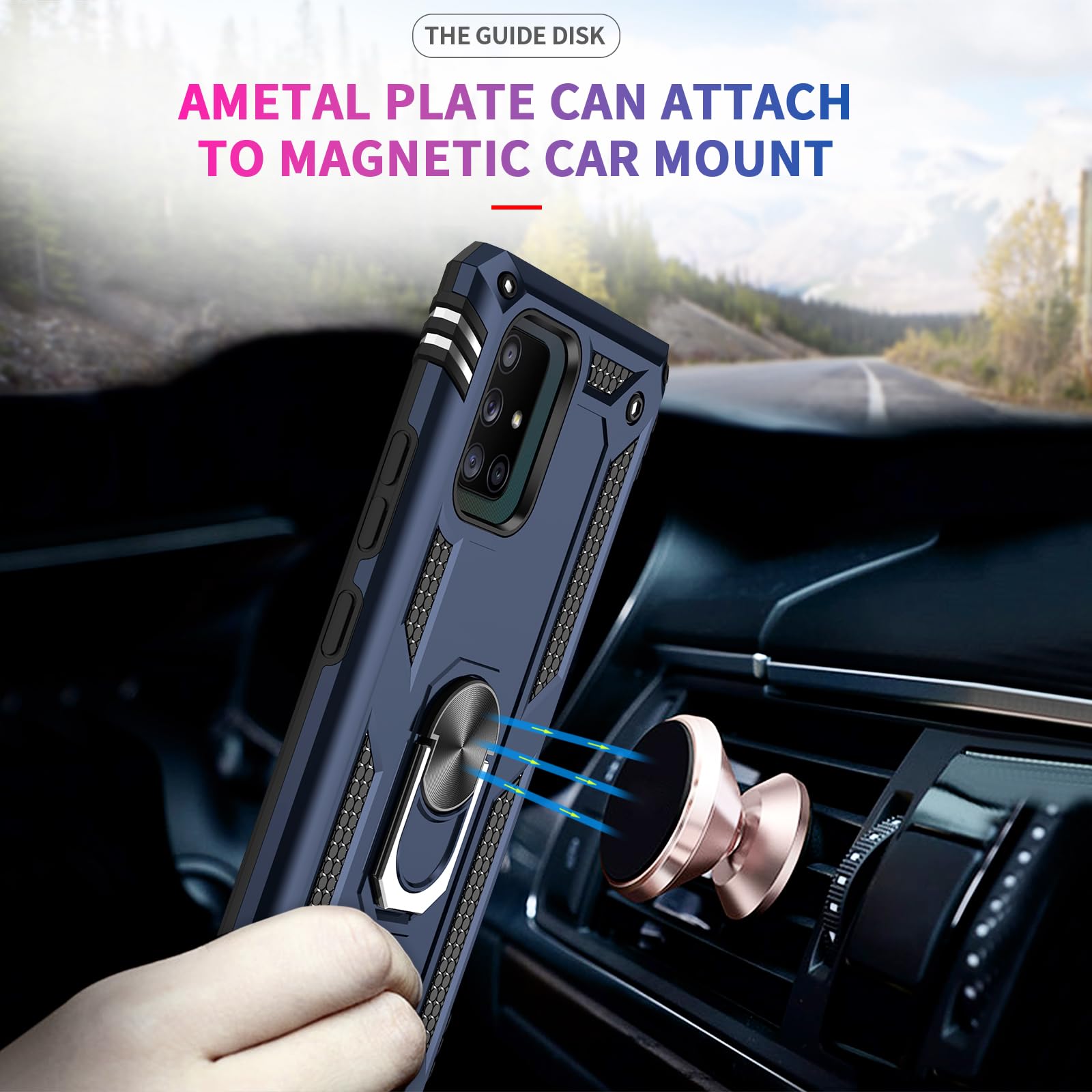 Leyi For Samsung Galaxy A71 5G Phone Case, Samsung A71 Case With Tempered Glass Screen Protectors, Heavy Duty Dual Layer Shockpr