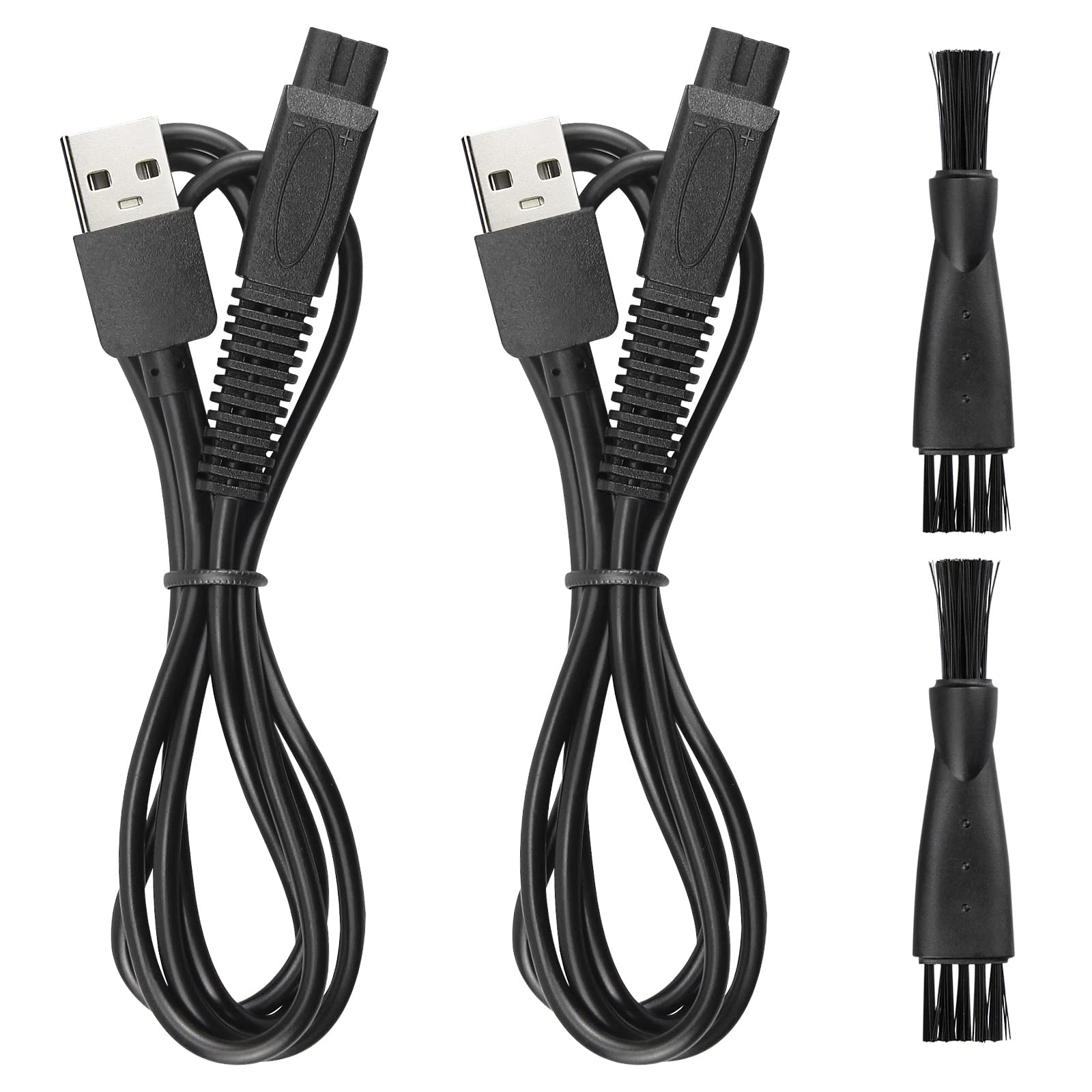 Charger Cord Replacement For Skull Shaver Pitbull Gold Pro, Palm, Platinum Electric Razor   Usb Cable 2 Pack