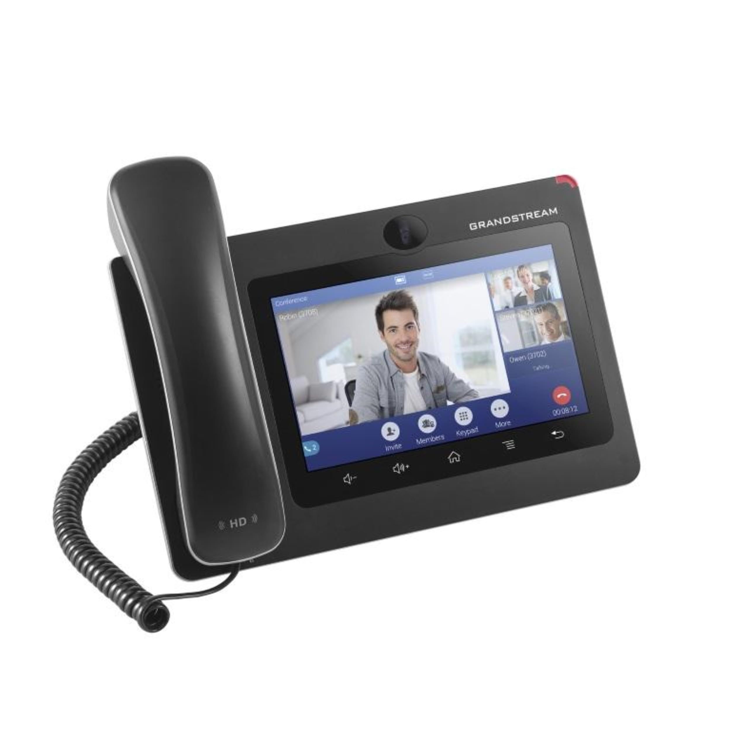 Grandstream Gxv3370 Ip Video Phone | 16 Lines, 16 Sip Accounts | 7-Inch Color Touch Screen | 802.11N Wi-Fi | Dual-Port Gigabit E