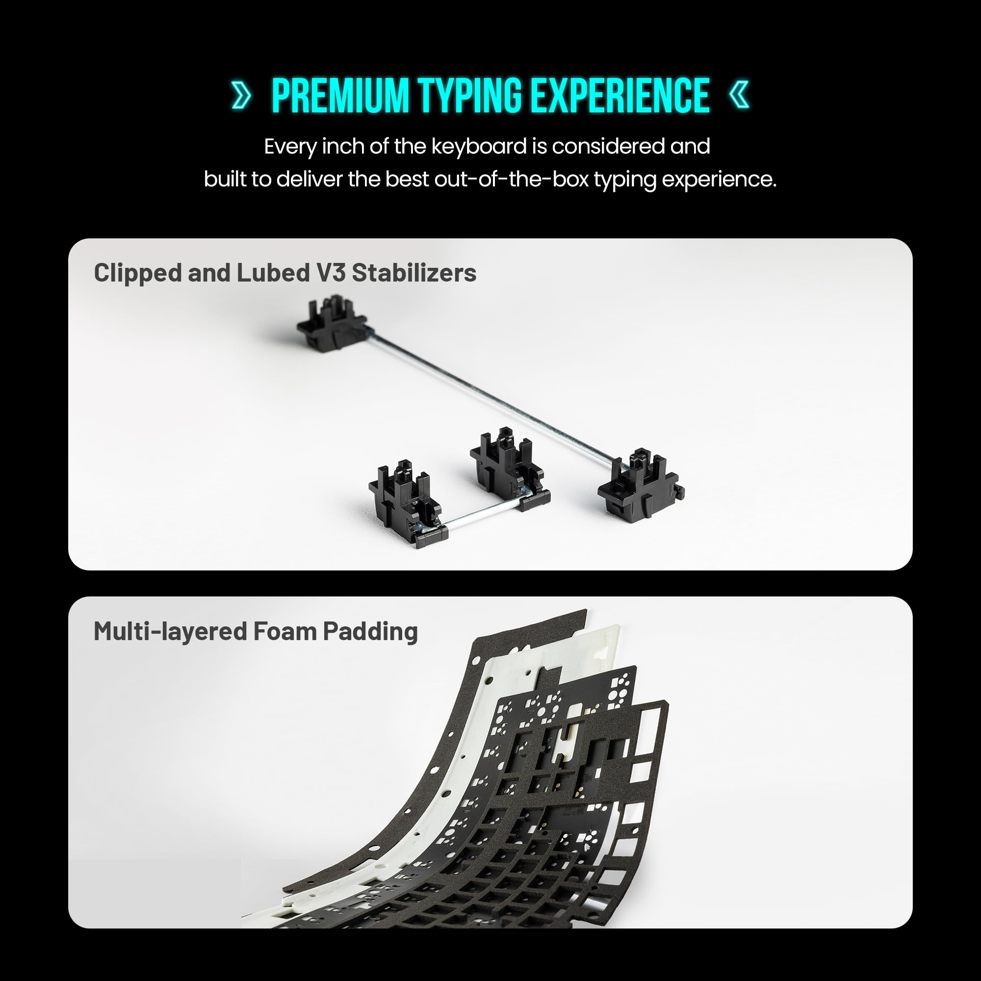 Tecware Phantom+ Elite 87 Key Rgb Mechanical Gaming Keyboard, Led Backlit, Universal Hot Swap, Wired And Wireless, 3 Mode Connectivity, Thocky Sounding, Black Elite Wraith Brown