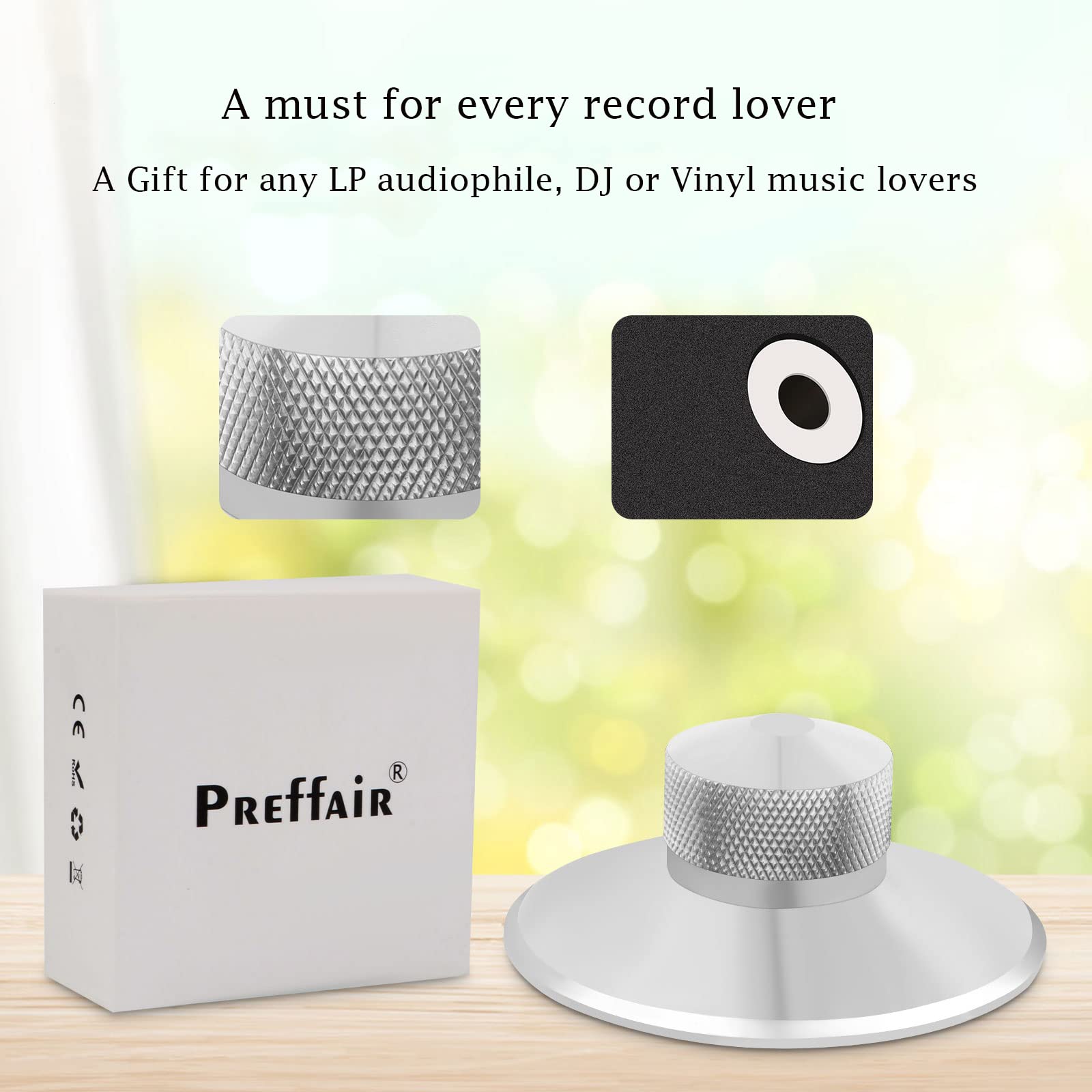 Stainless Steel Heavy Record Weight Stabilizer, Audiophile Turntable Weight Clamp With Protective Soft Pad For Hifi Lp Record Pl