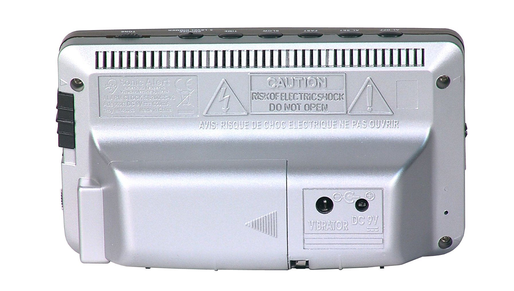 Sonic Alert Sb200Ss Alarm Clock, Battery Backup | Wake With A Shake, Multicolored