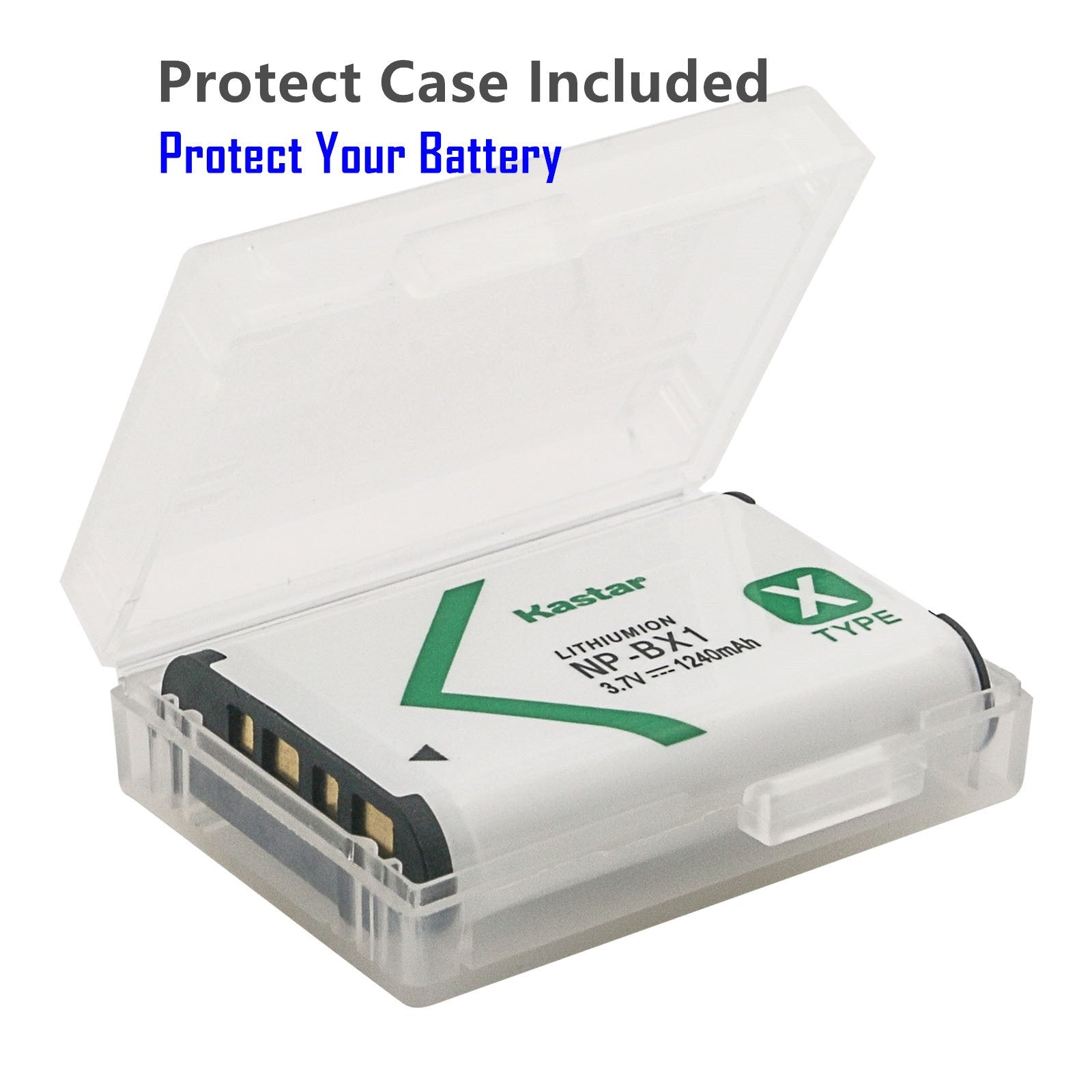 Kastar Battery (2 Pack) and Charger for Sony HDR CX240 HDR CX405 HDR CX440 HDR PJ240 HDR PJ270 HDR PJ405 HDR PJ410 HDR PJ440 Handycam Camcorder as NP BX1 Battery