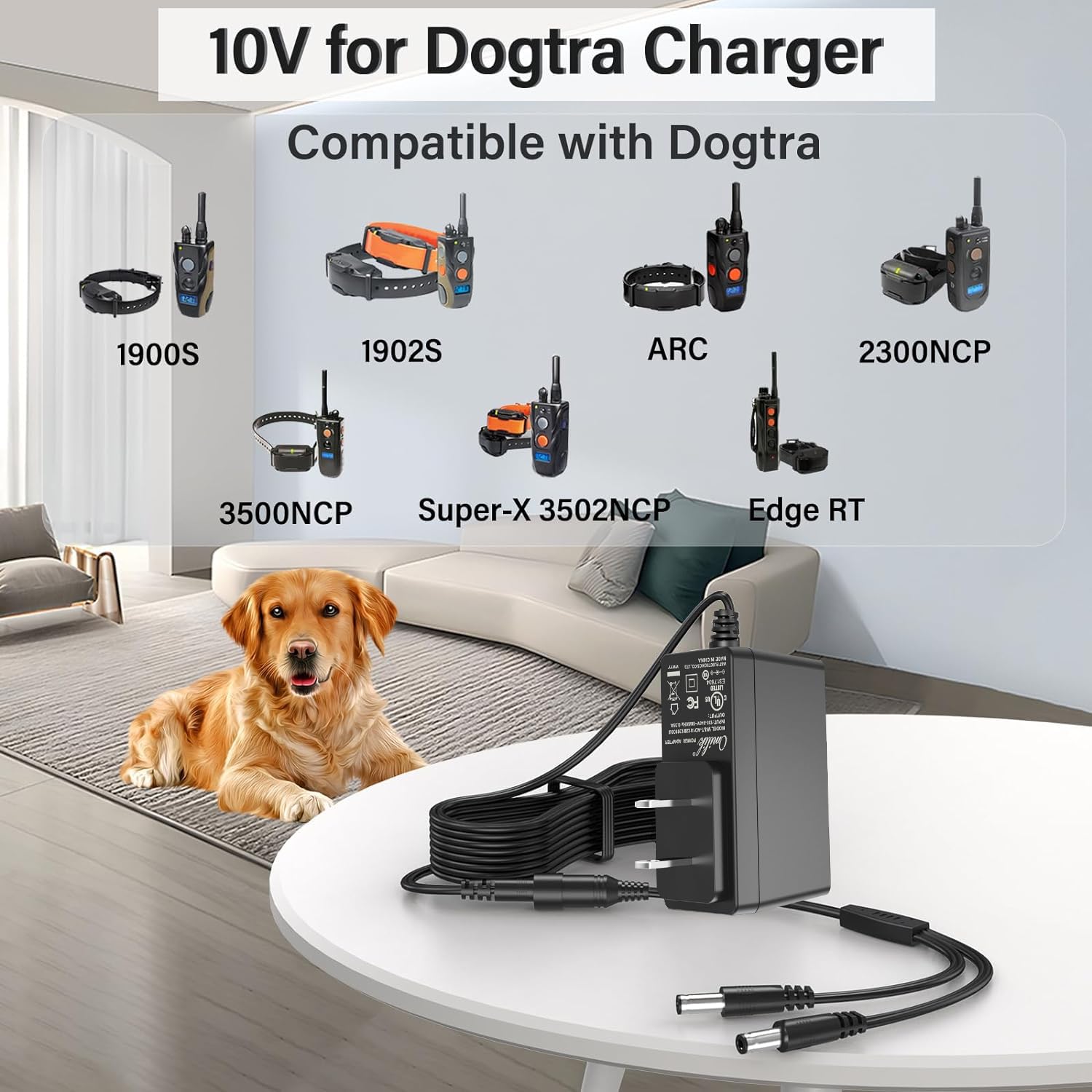Upbright 10V Ac/Dc Adapter Compatible With Dogtra Super-X 3502Ncp Arc 1900S 1902S Edge 2300Ncp 2500T&B 3500Ncp Collar Hk-Aj-100A