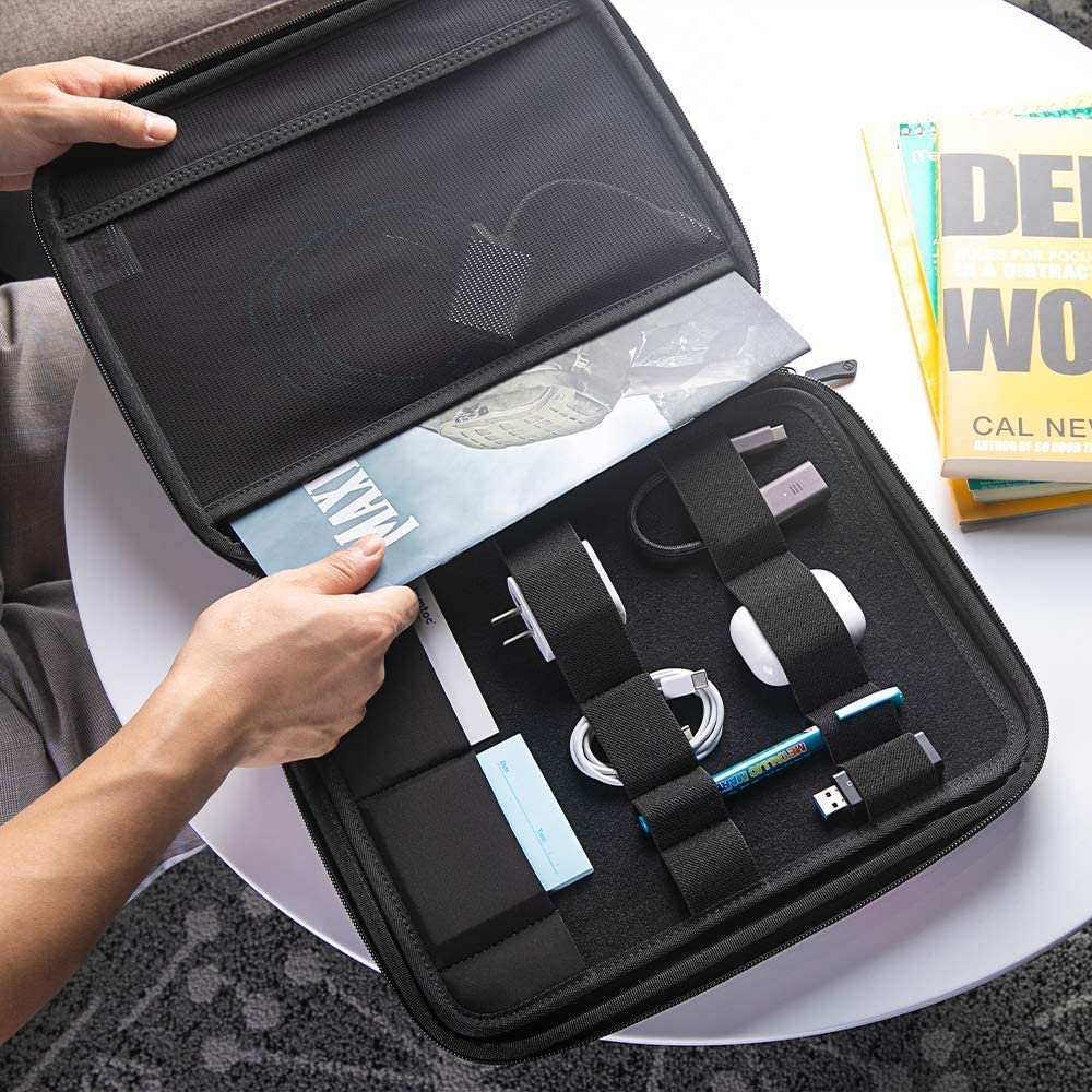 Tomtoc Portfolio Case For 13 Inch Ipad Pro M4 2024 & Ipad Air M2, 12.9 In Ipad Pro M2/M1, Protective Sleeve With Accessories Poc