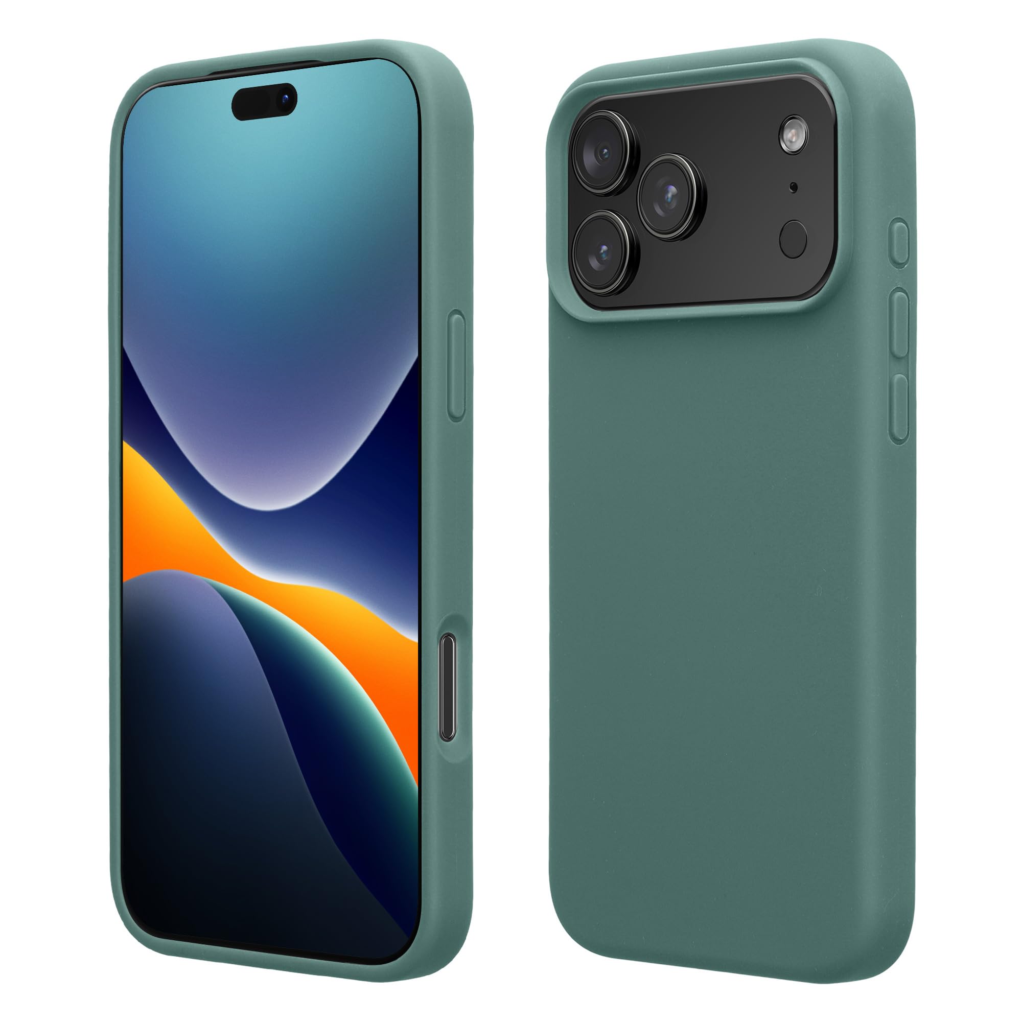 kwmobile Case Compatible with Apple iPhone 17 Pro Max Case - TPU Silicone Phone Cover with Soft Finish - Forest Green